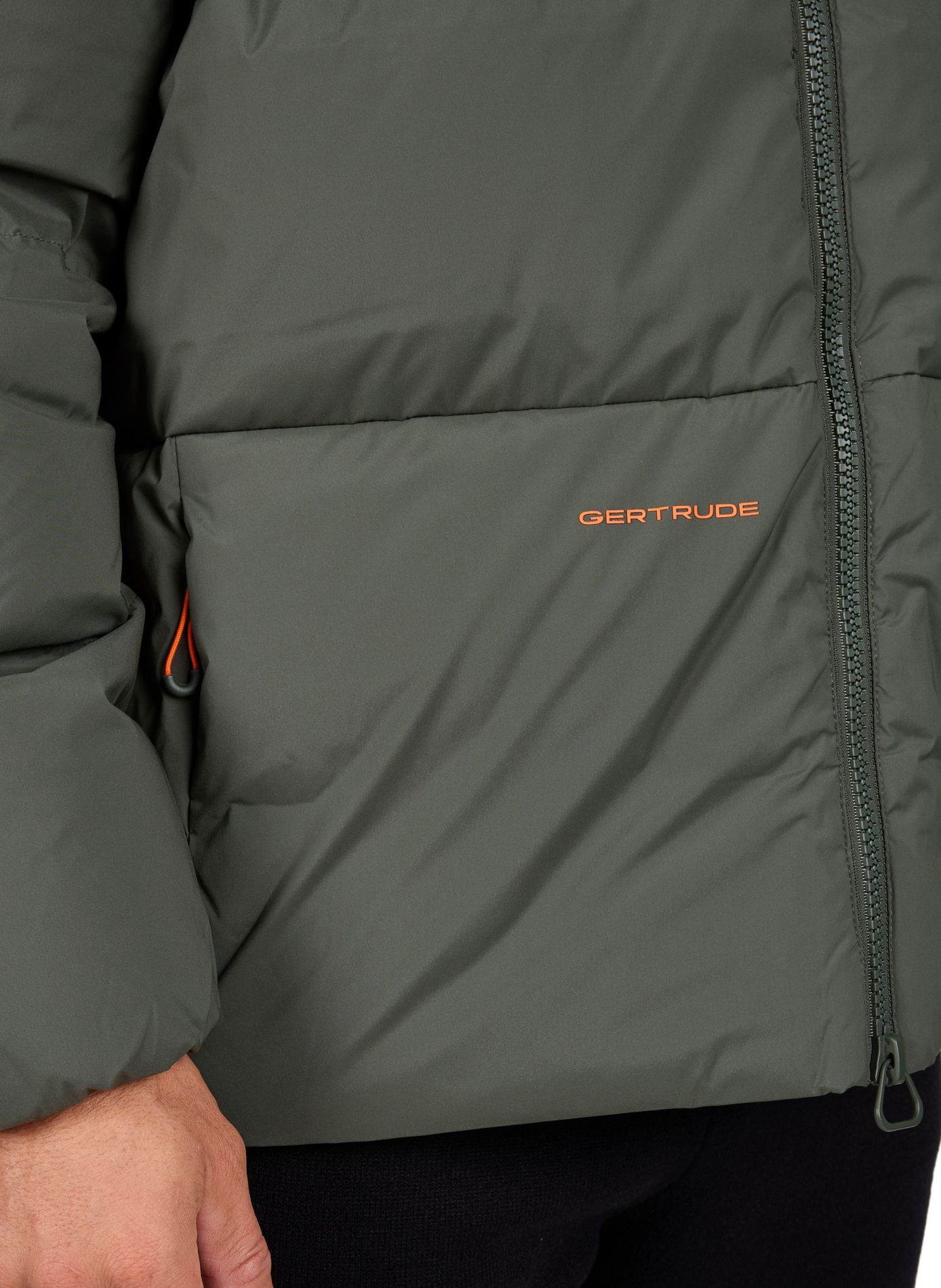 Quilted hooded Down jacket GERTRUDE Green