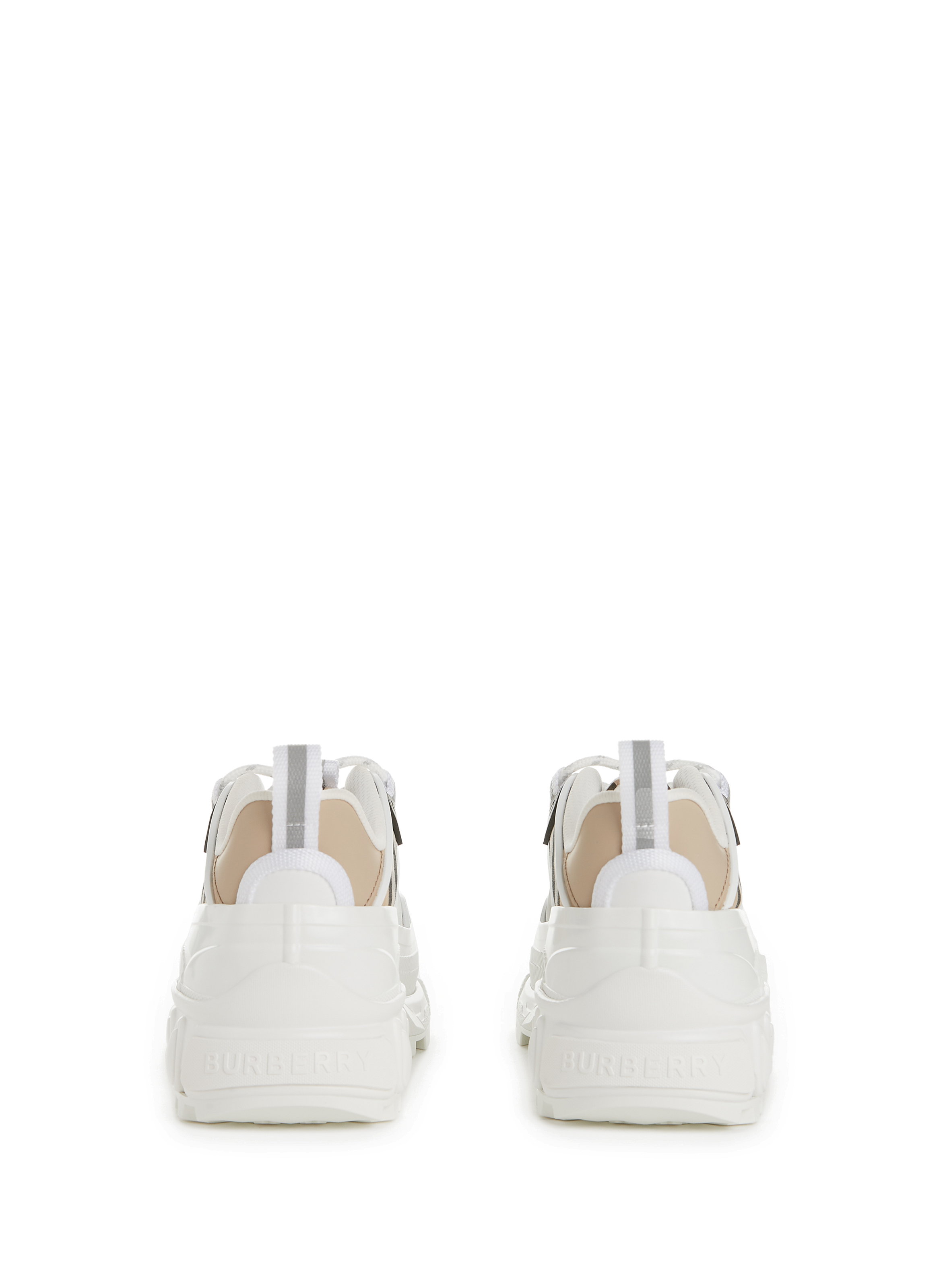 Baskets Arthur en coton Vintage check et cuir BURBERRY Marron