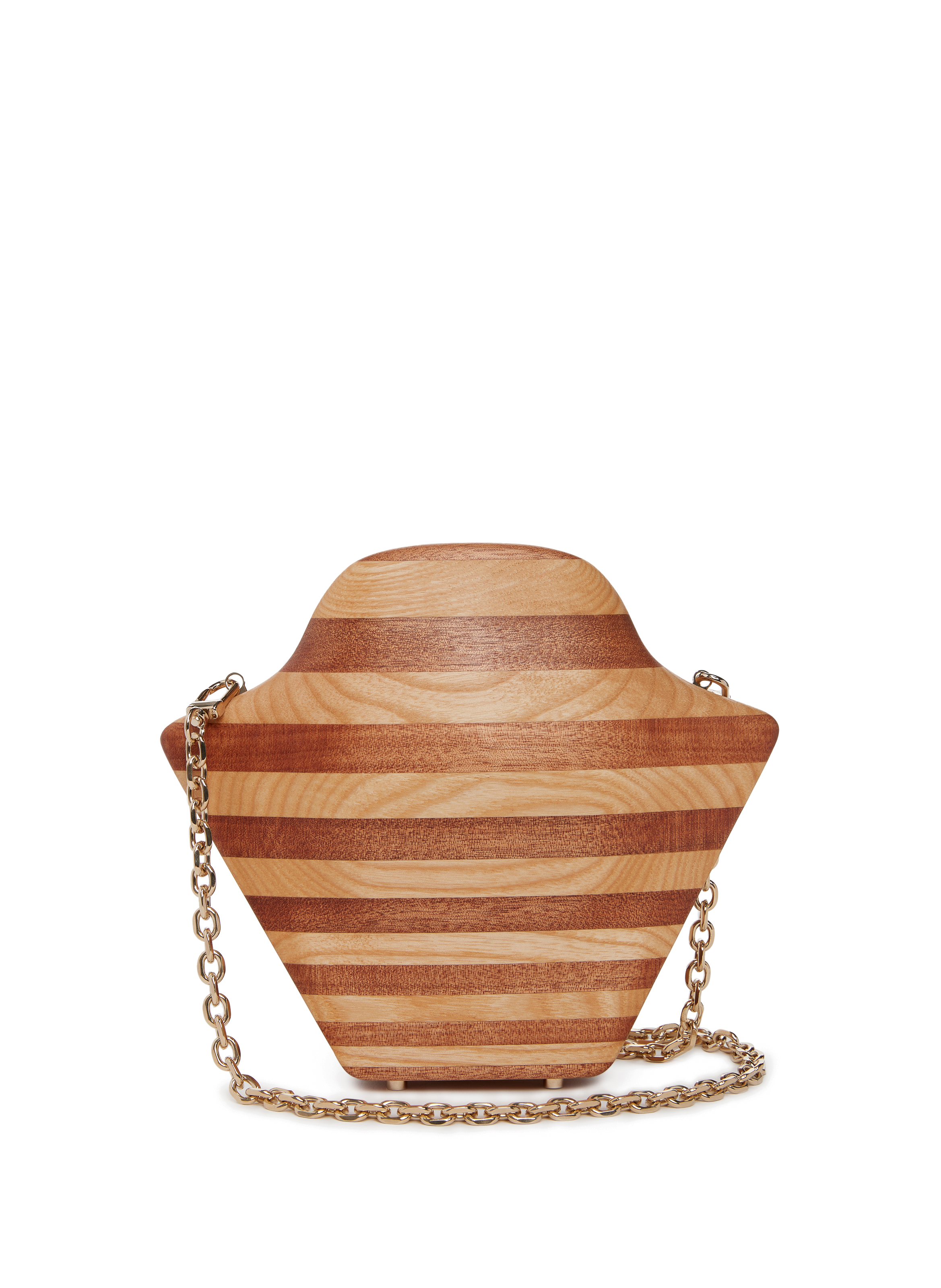 SABRY MAROUF Wooden handbag Brown