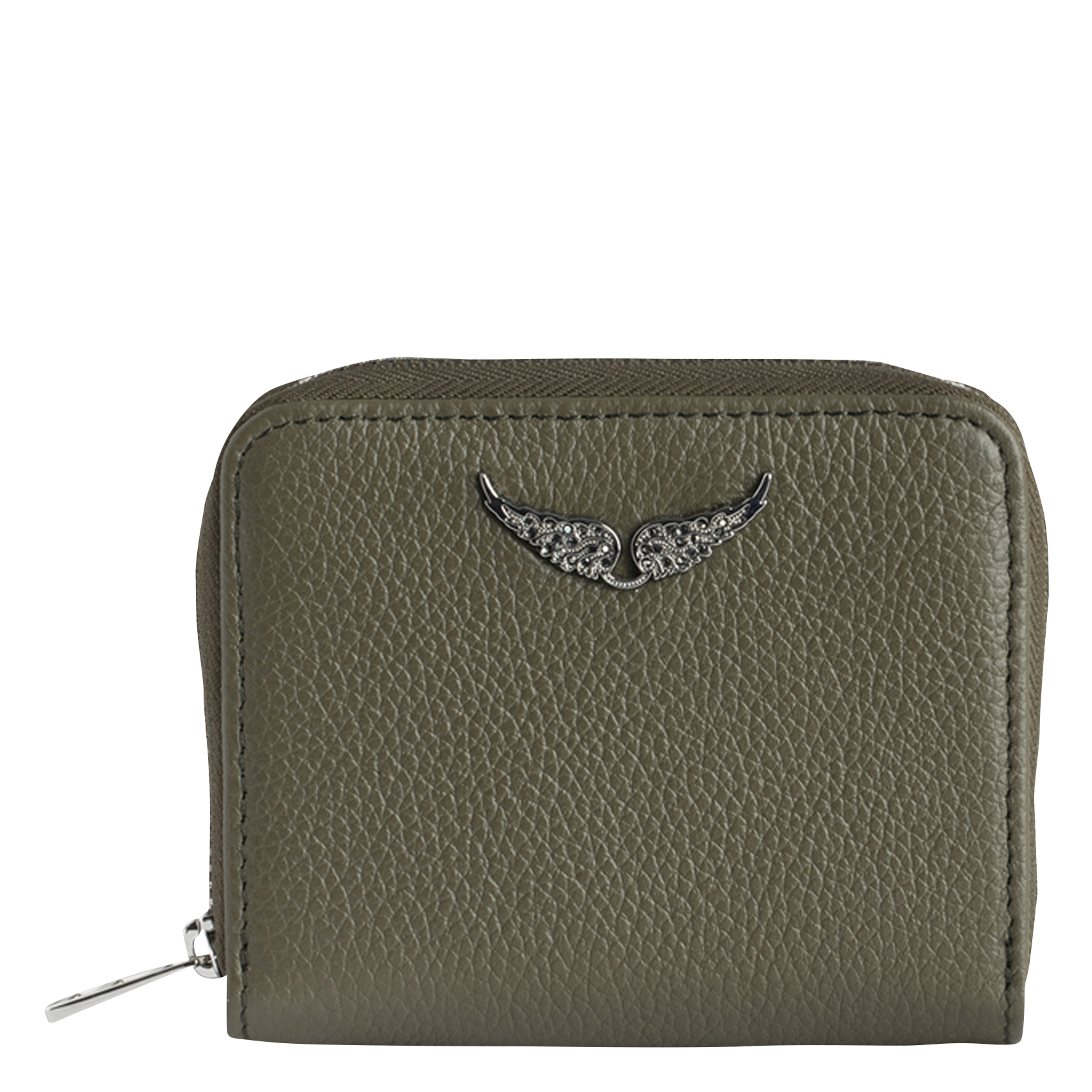 Portefeuille en cuir mini zv ZADIG&VOLTAIRE Vert
