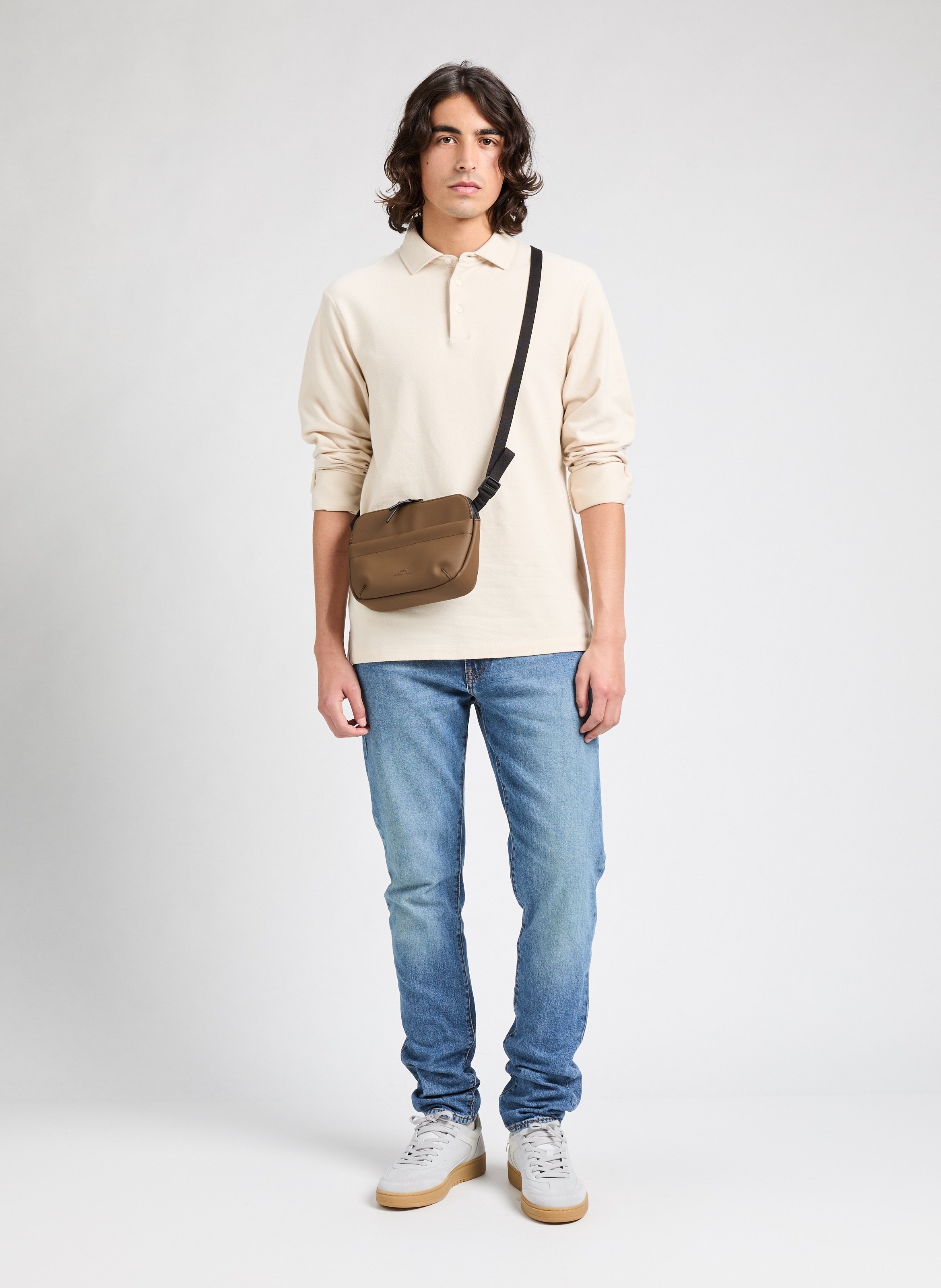 Polo en sergé de coton HACKETT Blanc