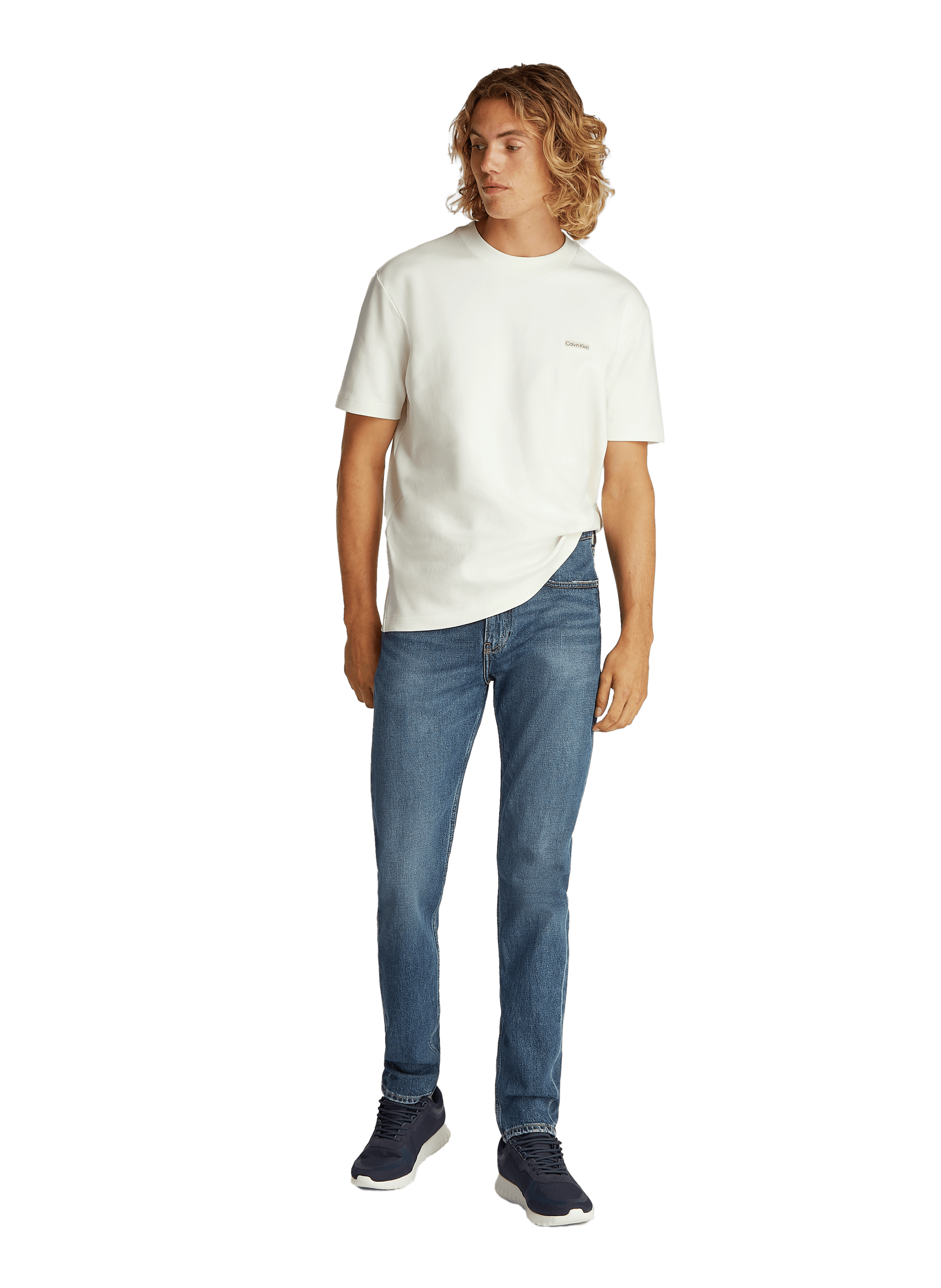  Cotton T-shirt CALVIN KLEIN Beige