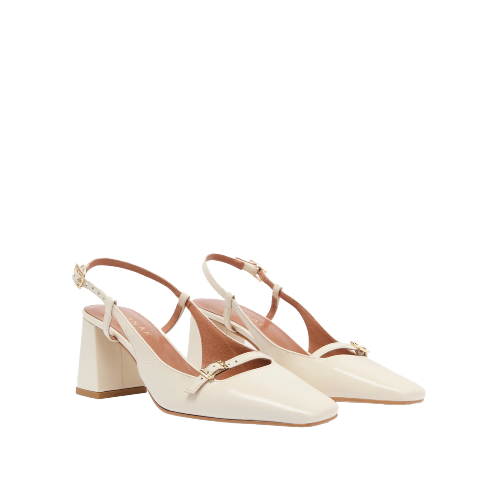 Escarpins en cuir dadelle JONAK Blanc