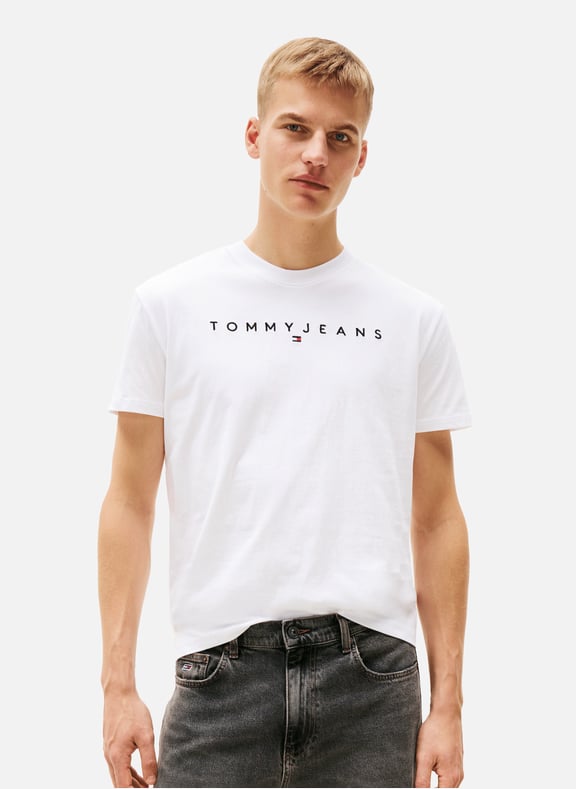 T-shirt à logo brodé Blanc by TOMMY HILFIGER TOMMY HILFIGER T-shirt à logo brodé Blanc
