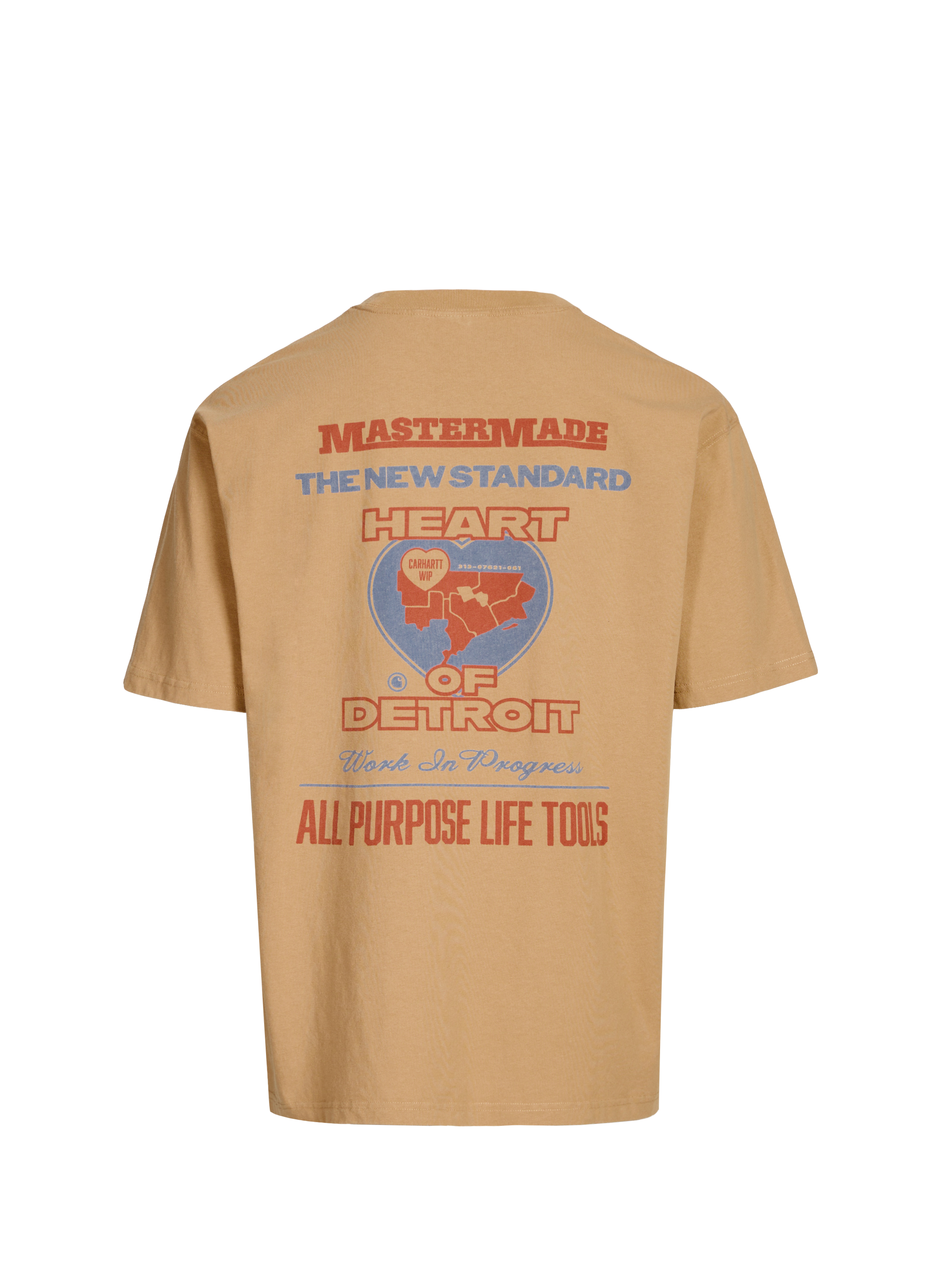 Oversized printed cotton T-shirt CARHARTT WIP Beige