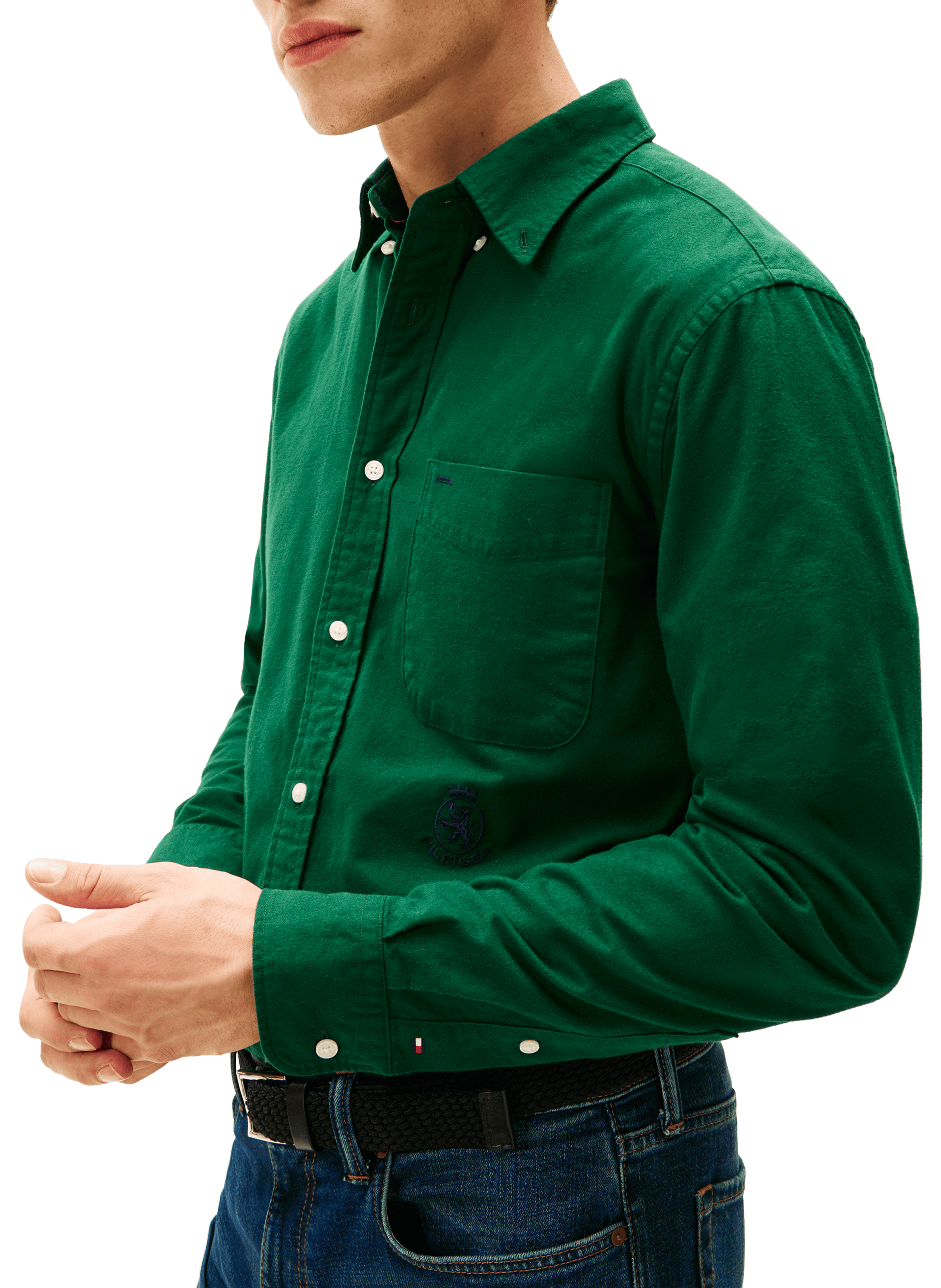Cotton shirt TOMMY HILFIGER Green