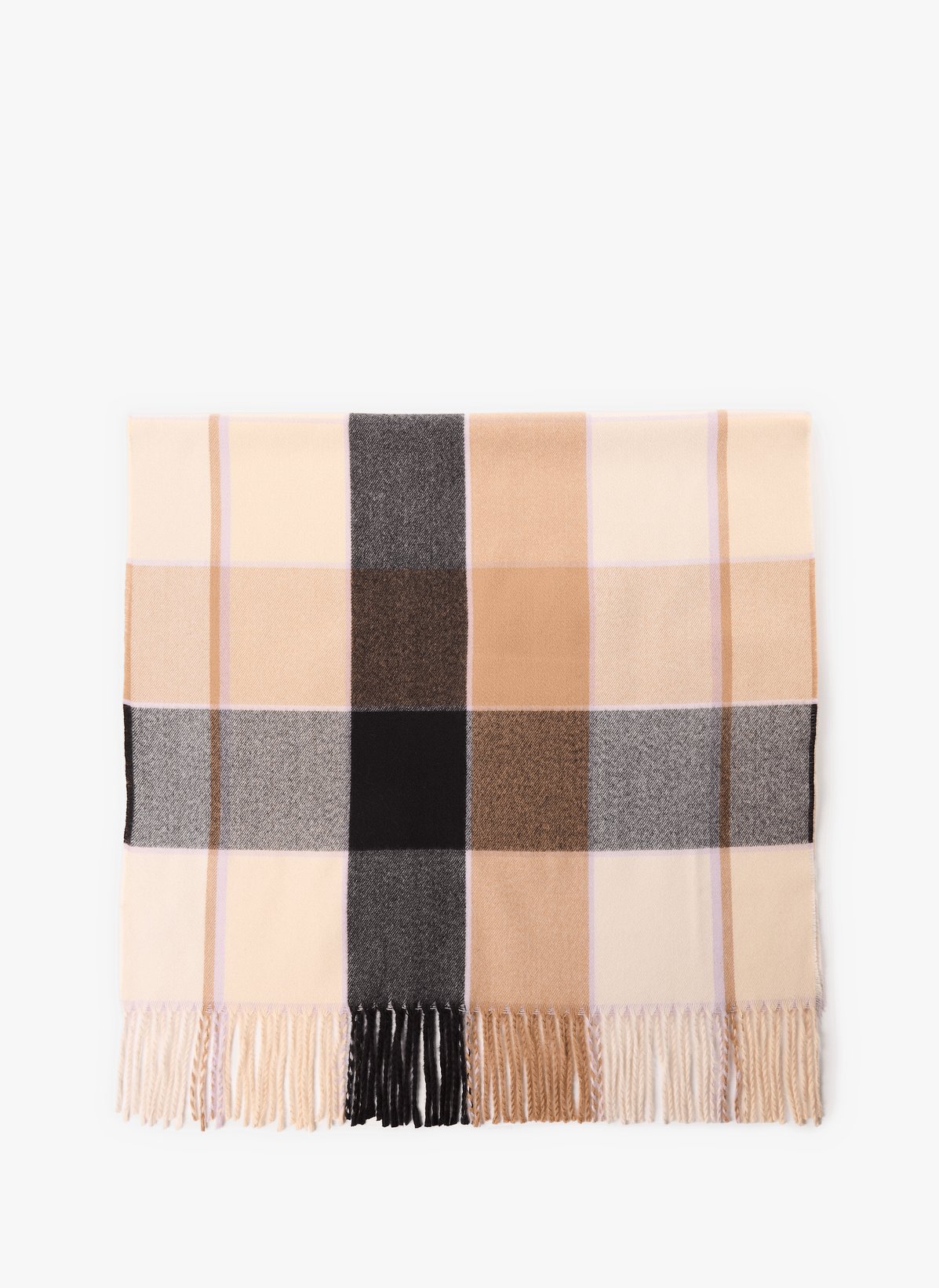 Au Printemps Paris Echarpe À Carreaux In Neutral