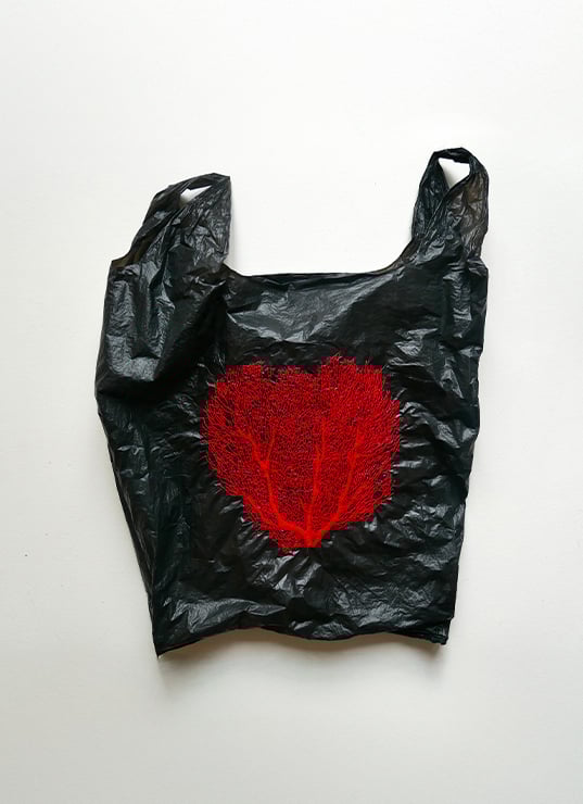 sac plastique broderie recyclage