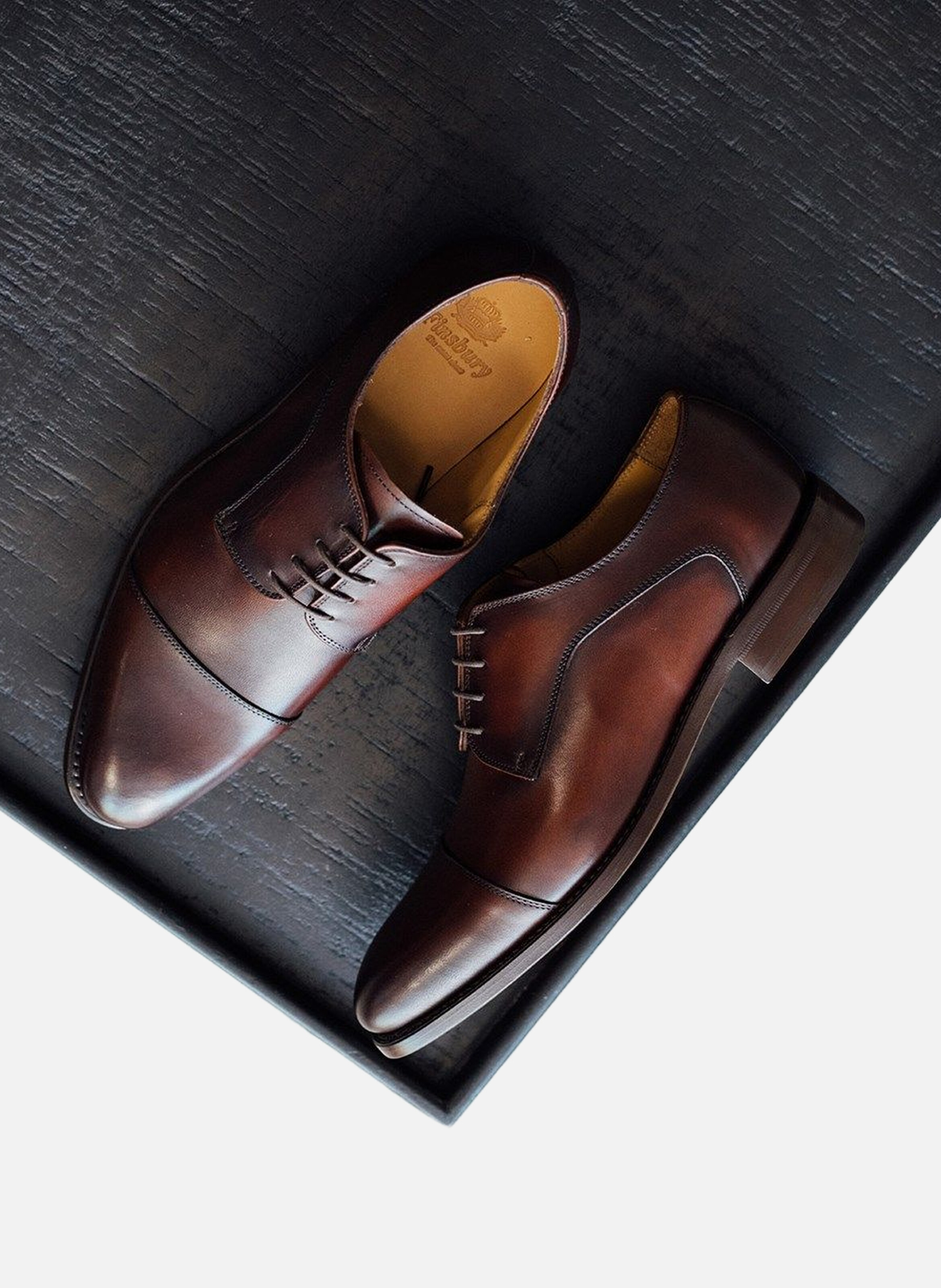 Derby cuir elvis FINSBURY Marron