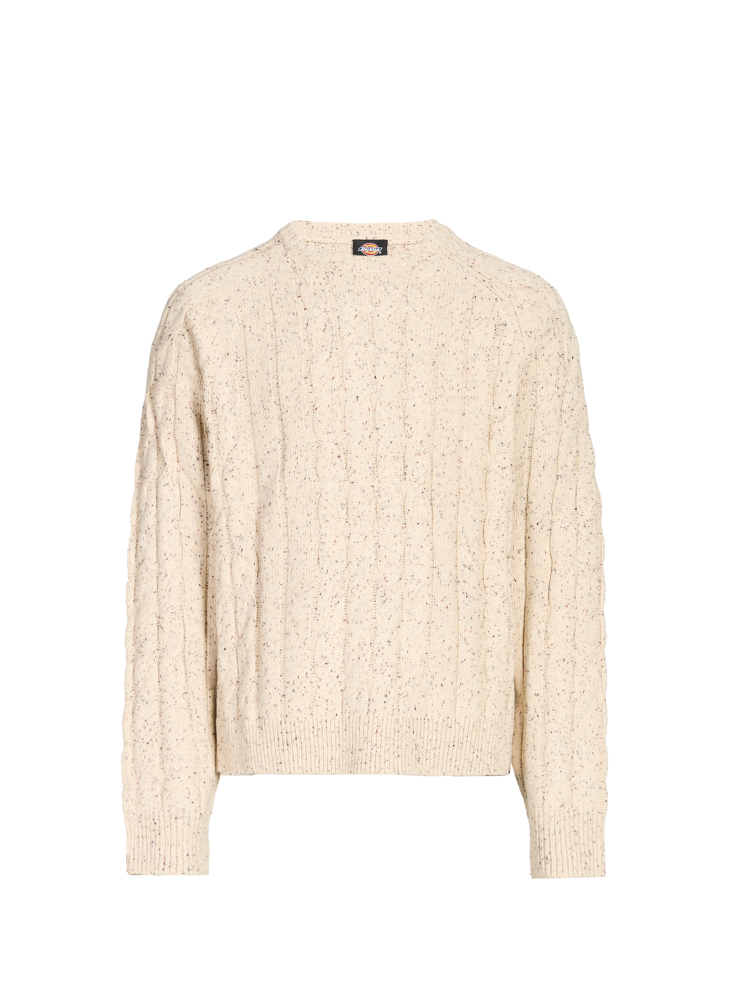 DICKIES Pull droit en maille torsadée de coton Beige