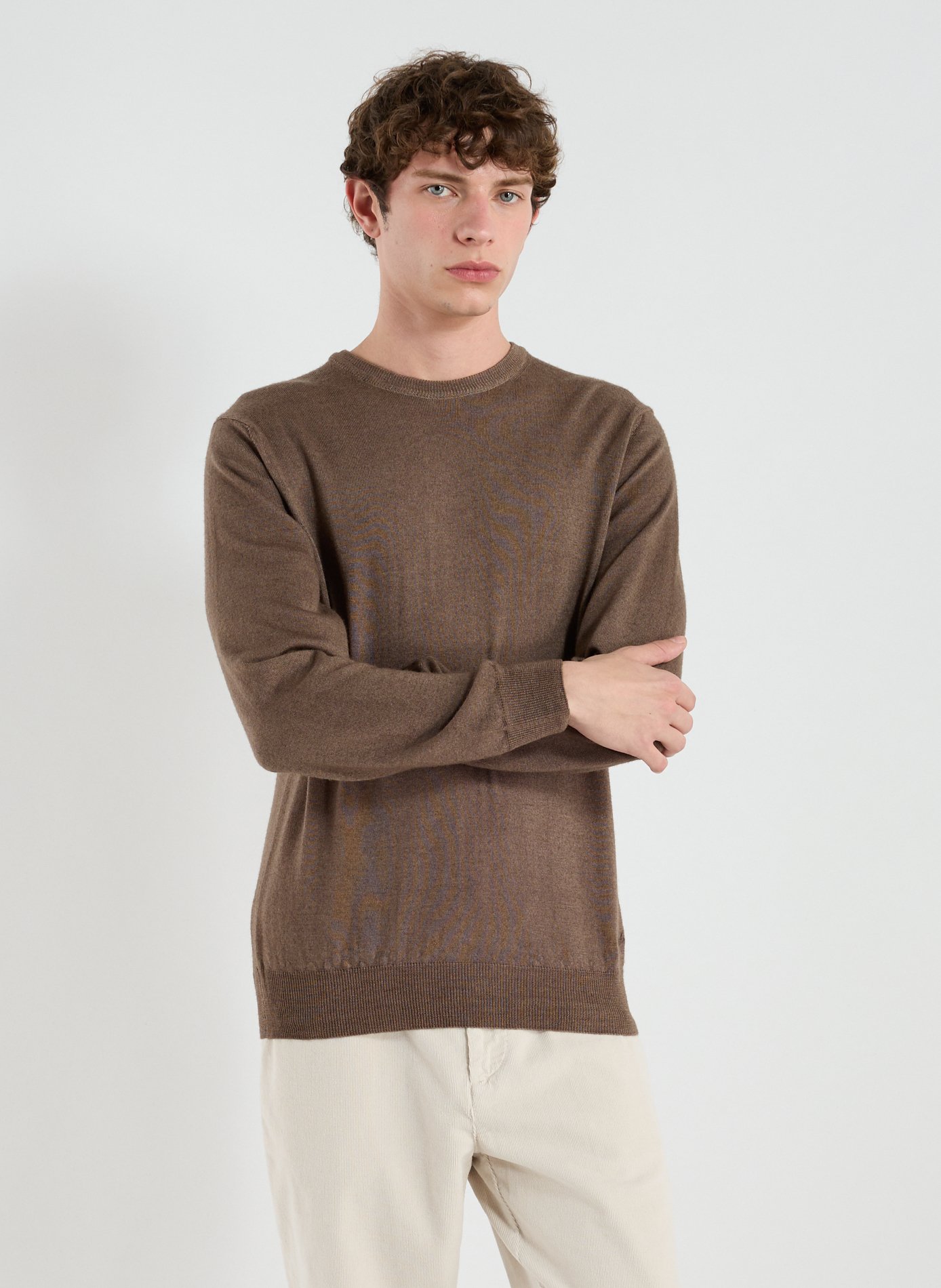 WOOLRICH Crew-neck jumper Brown