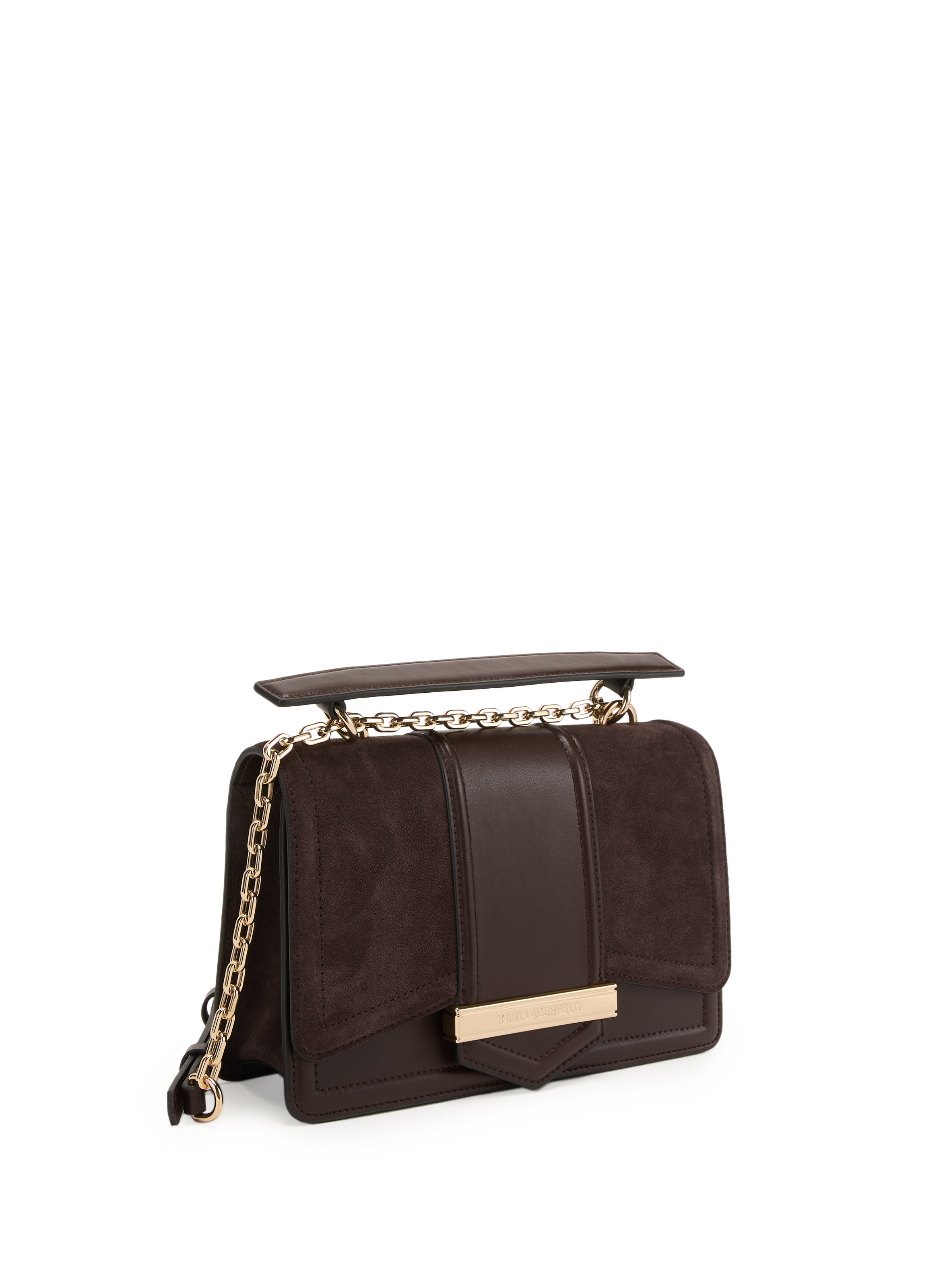 K/Nova leather handbag KARL LAGERFELD Brown