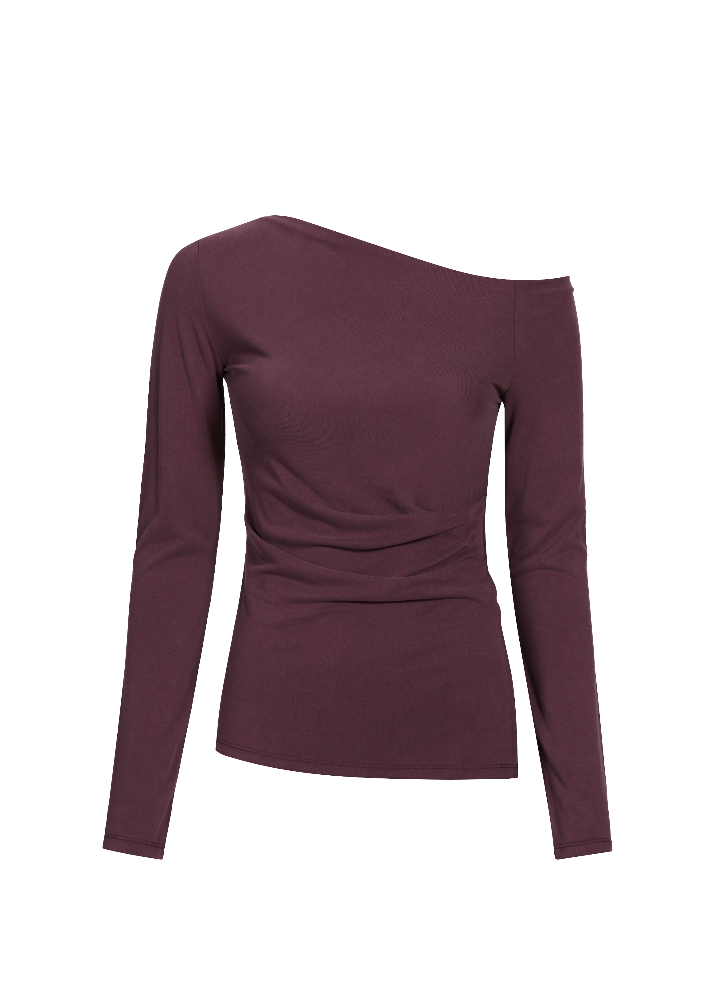 TOPSHOP Top manches longues asymétrique  Rouge