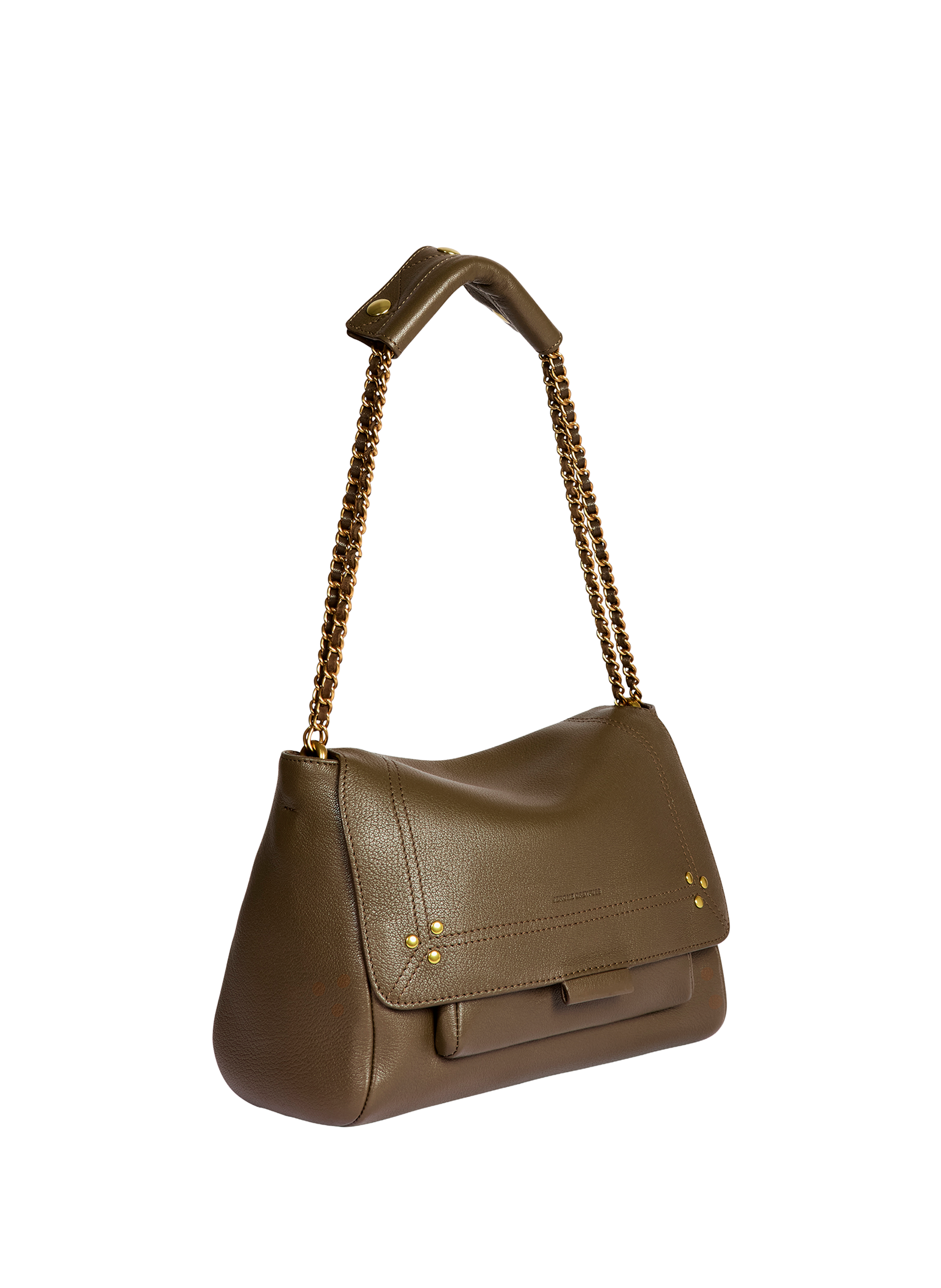 Sac bandoulière en cuir JÉRÔME DREYFUSS Kaki