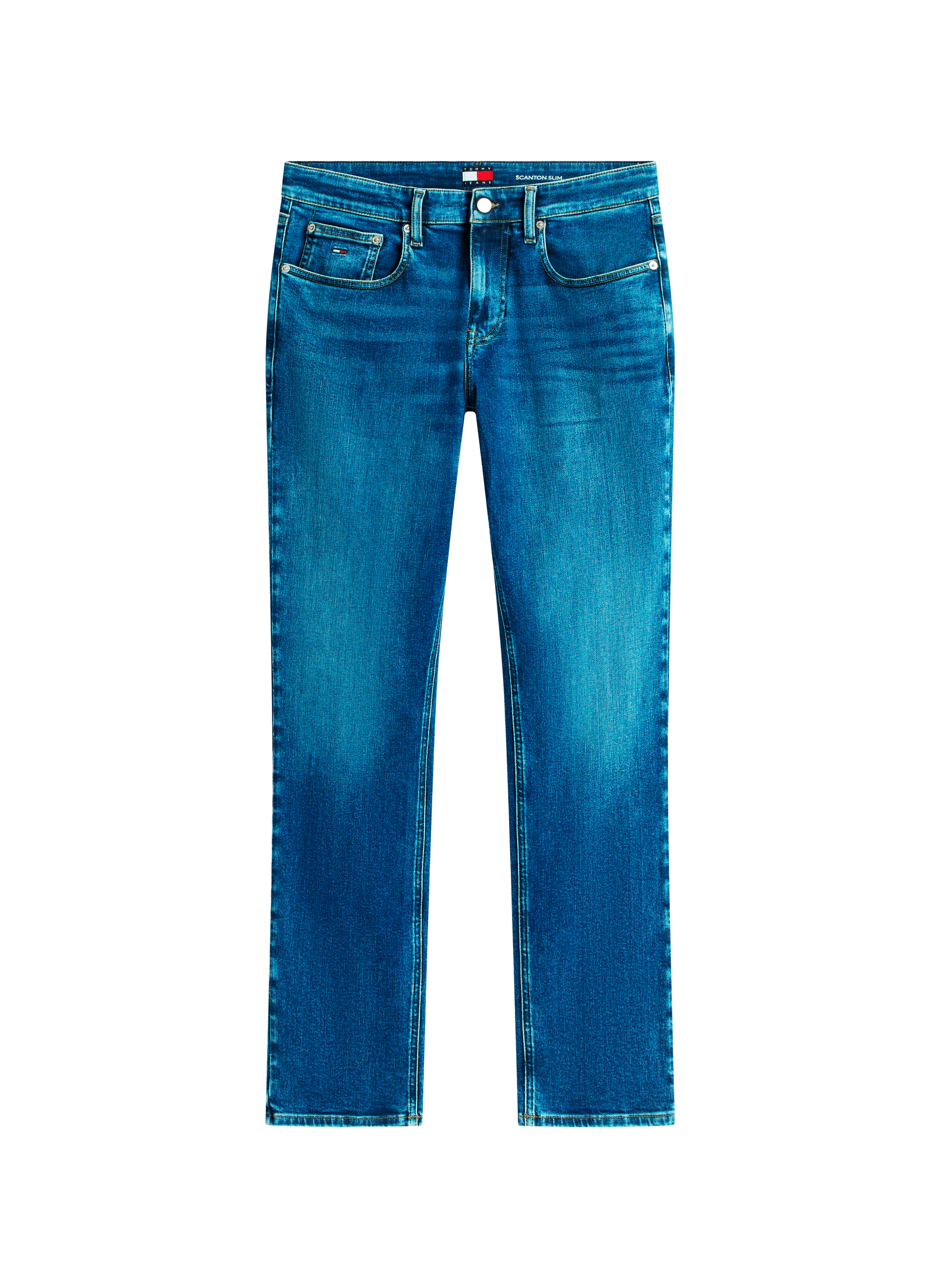 Jean coupe slim en coton mélangé TOMMY HILFIGER Bleu
