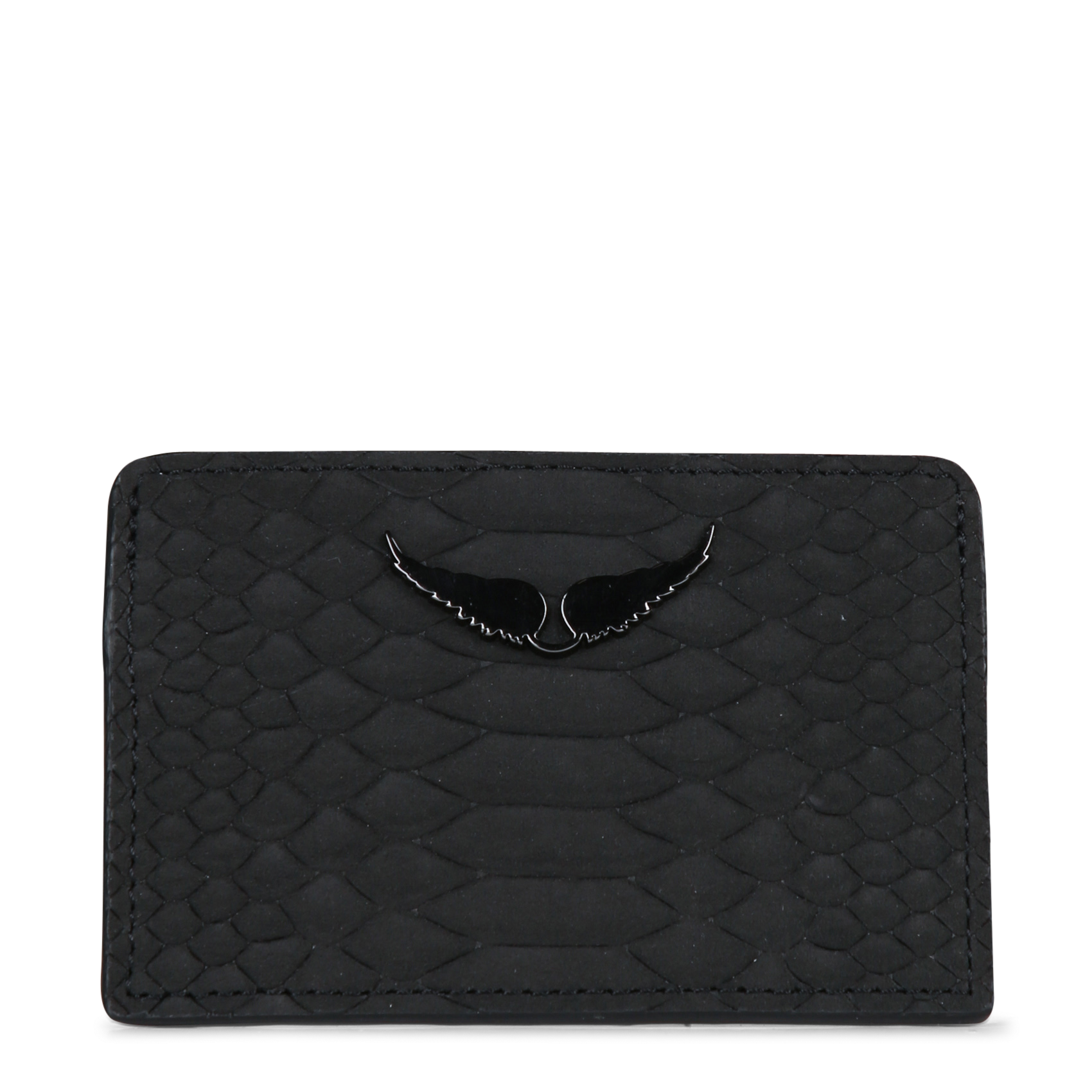 ZADIG&VOLTAIRE Porte-cartes en cuir effet python zv pass Noir