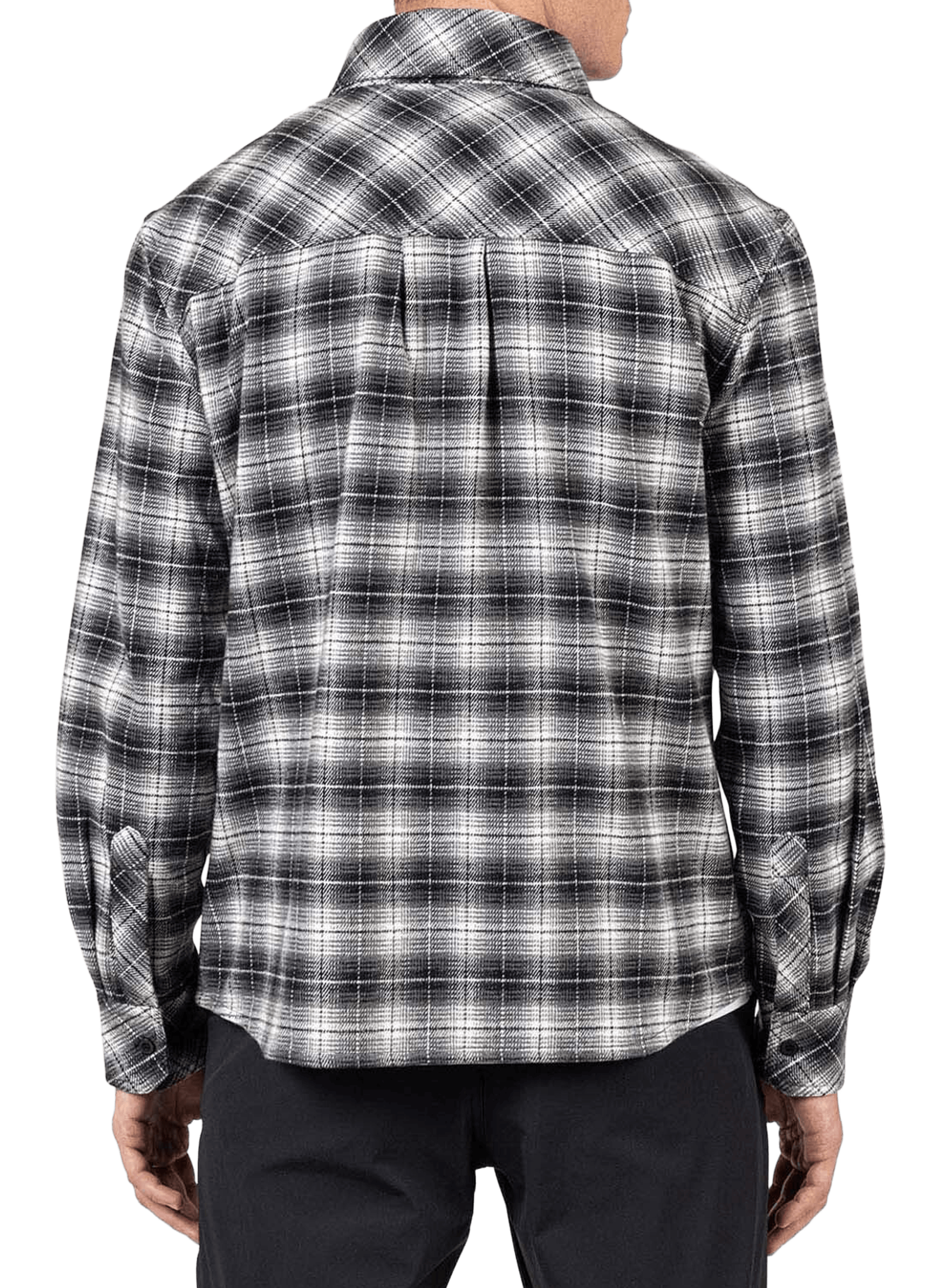 Chemise col classique à carreaux en coton ROSSIGNOL Noir