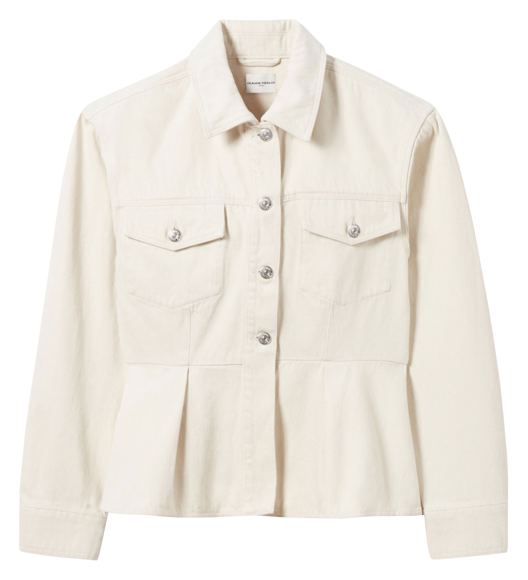 Veste cintrée boutonné en coton CLAUDIE PIERLOT Beige