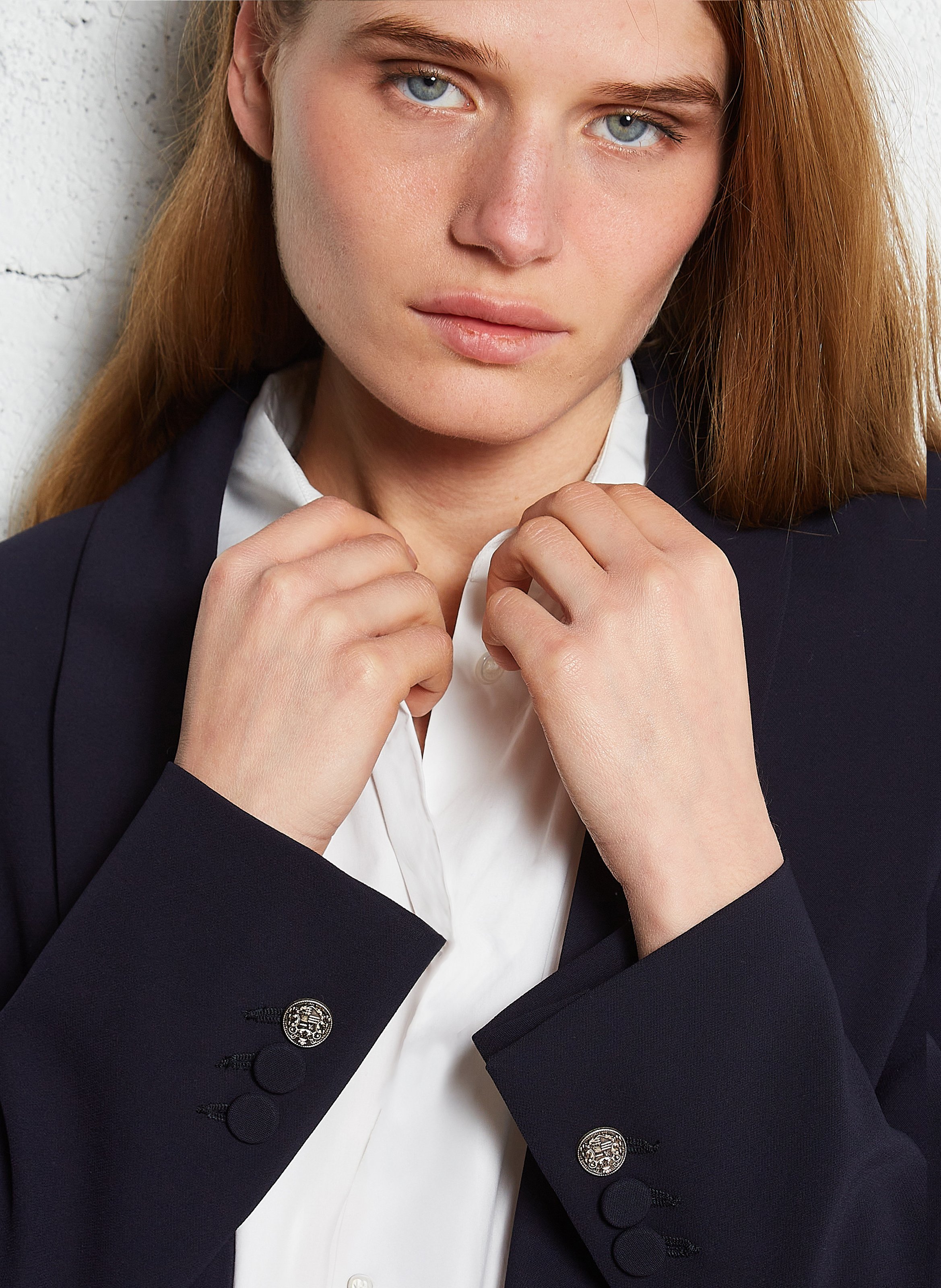 Veste col tailleur reine MAISON 123 Bleu