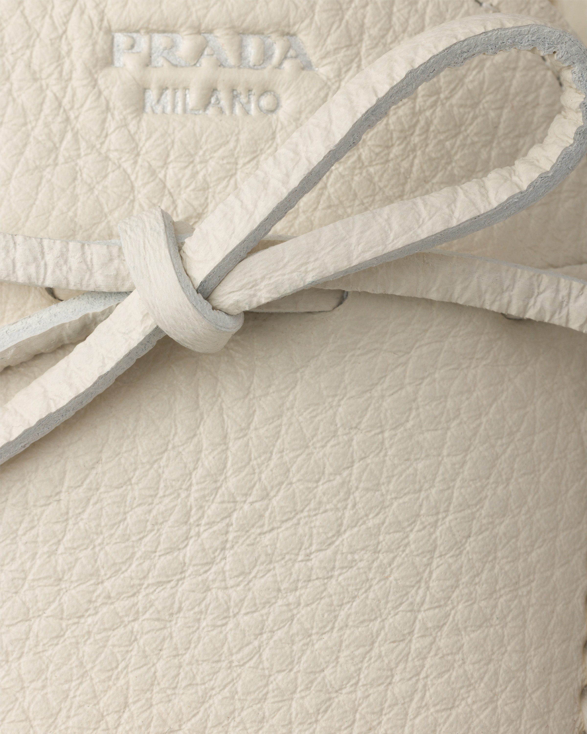 Mocassin en cuir PRADA Blanc