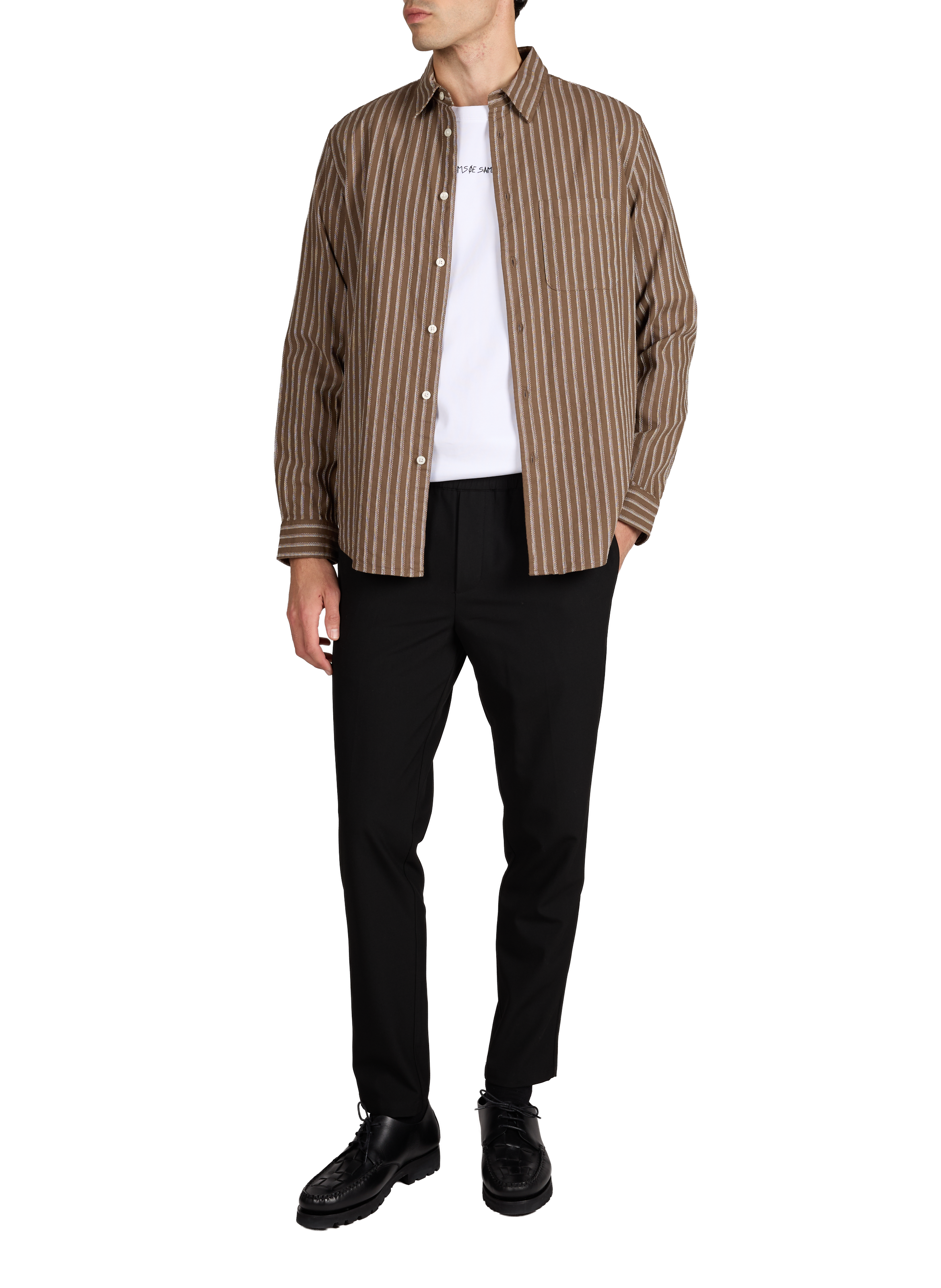 Night blue trousers - The Air Uniform SAMSOE SAMSOE Black