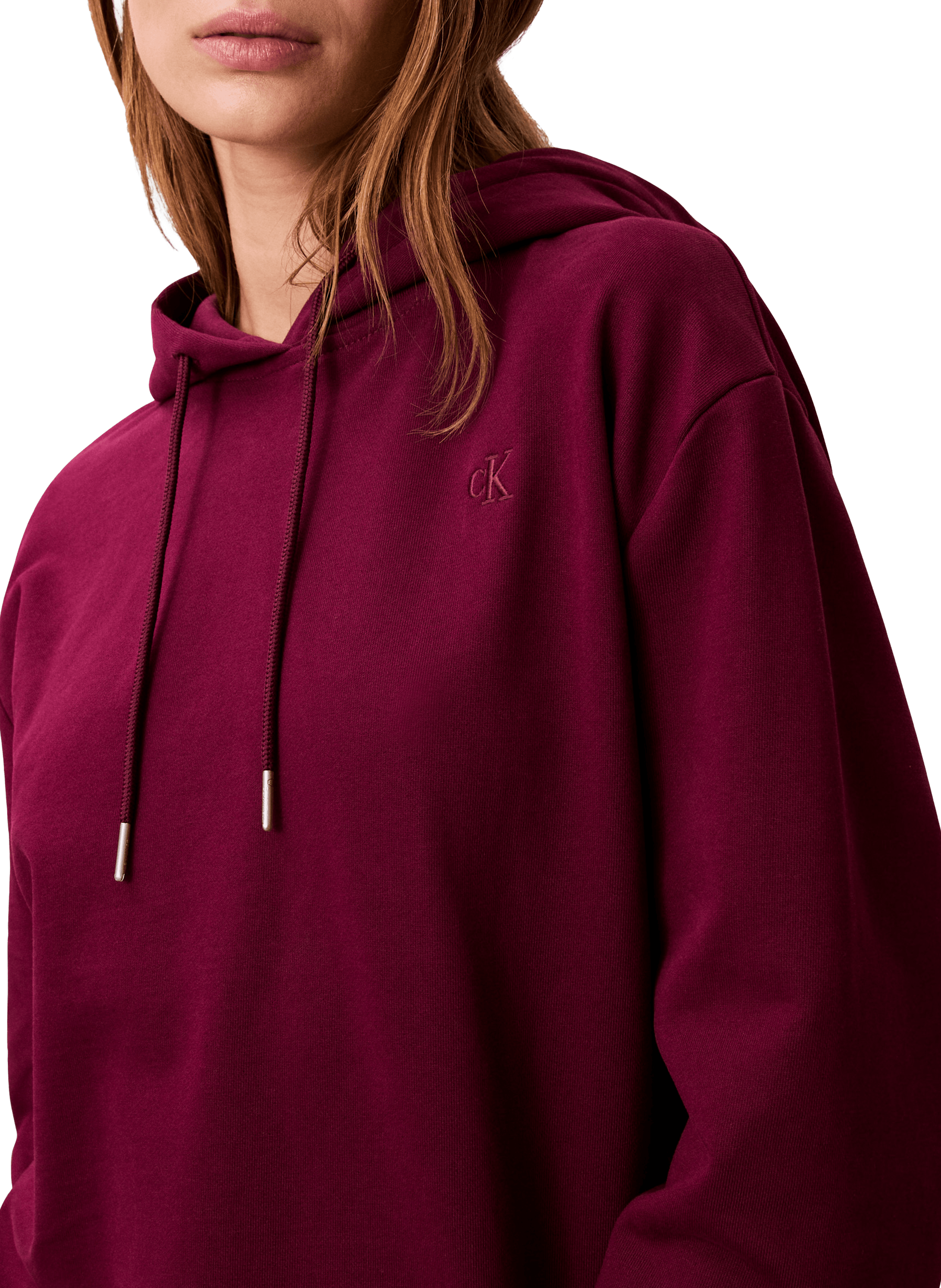 Hoodie en coton CALVIN KLEIN Rose