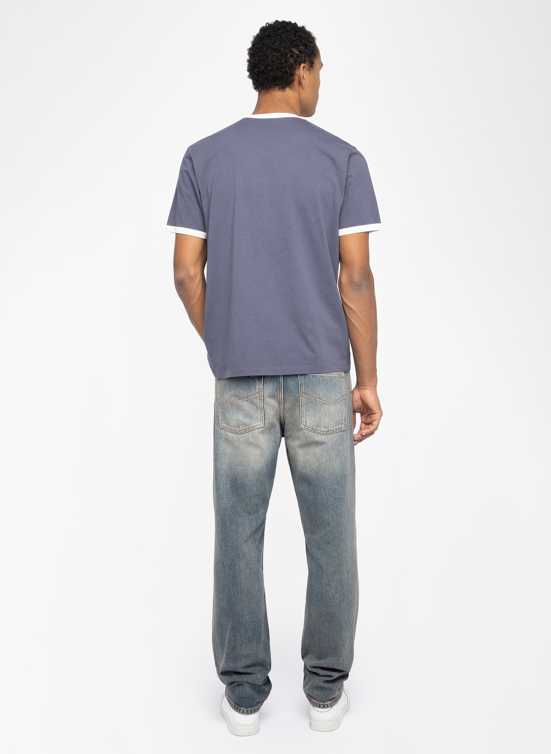 Tee-shirt col rond en coton woody ZADIG&VOLTAIRE Bleu