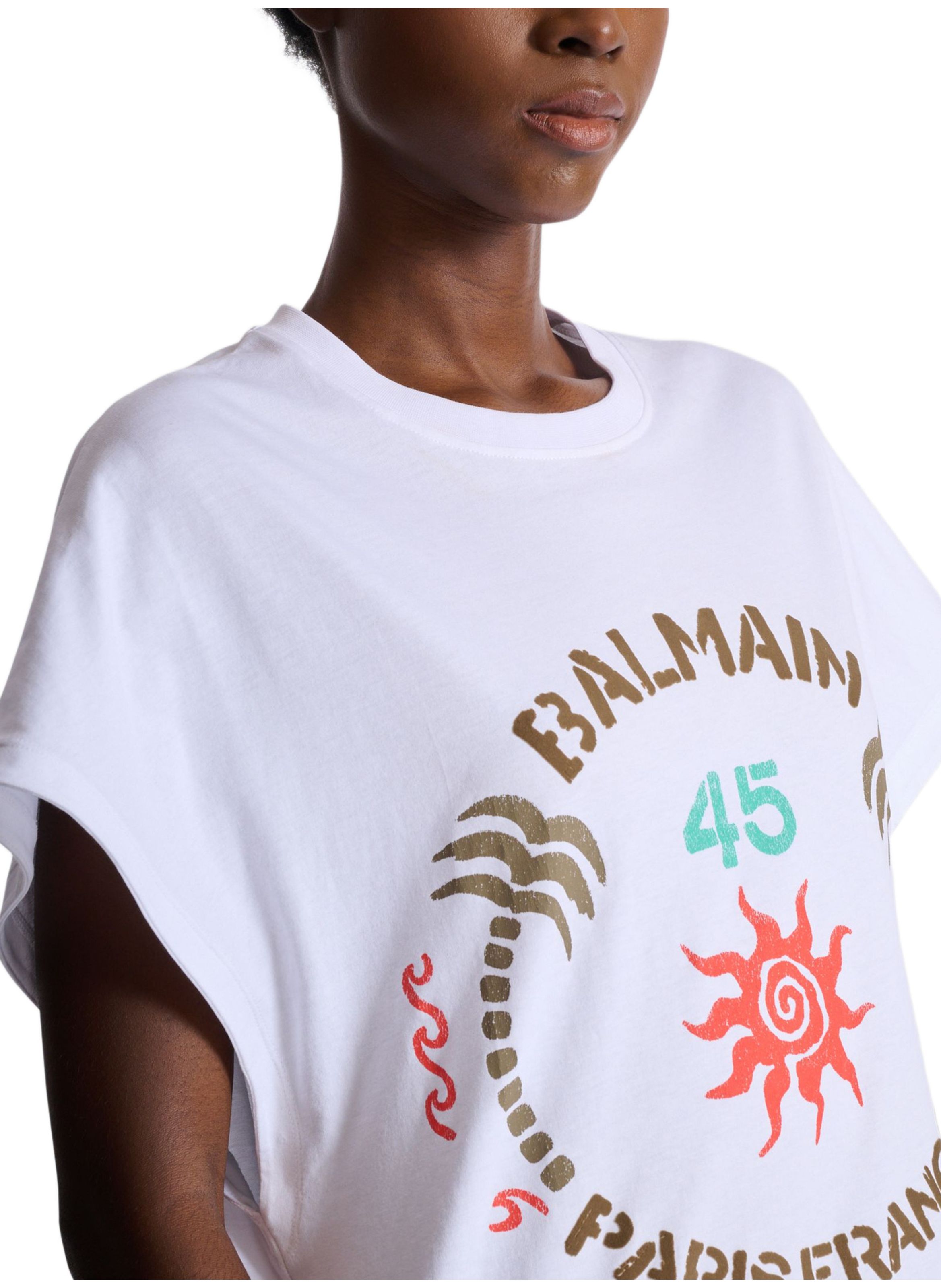 T-shirt imprimé balmain club BALMAIN Blanc