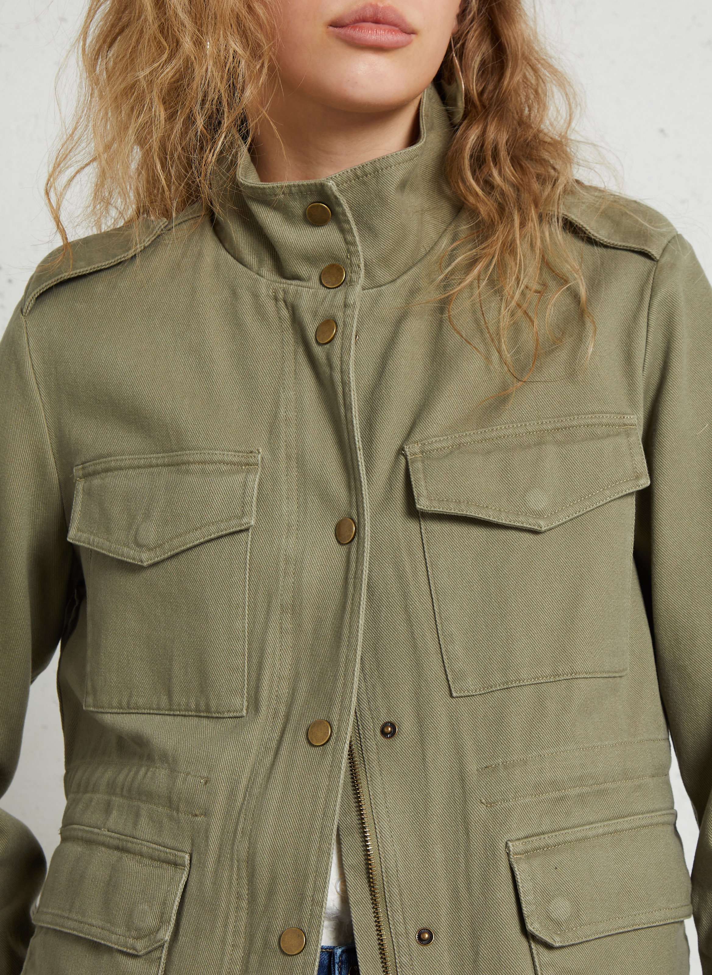 Veste sharienne en coton claire MAISON 123 Vert