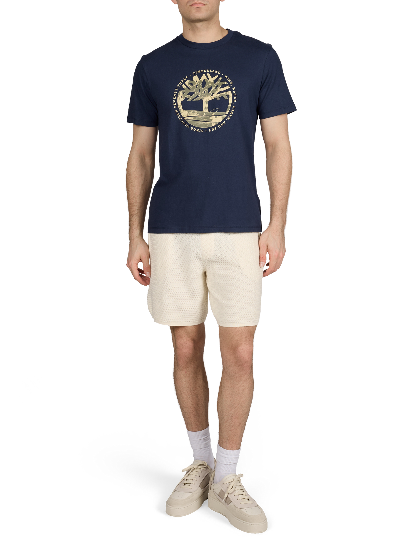 Cotton Logo T-shirt TIMBERLAND Blue