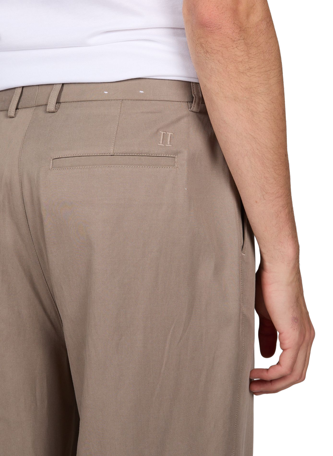 Reece cigarette pants in lyocell and cotton LES DEUX Brown