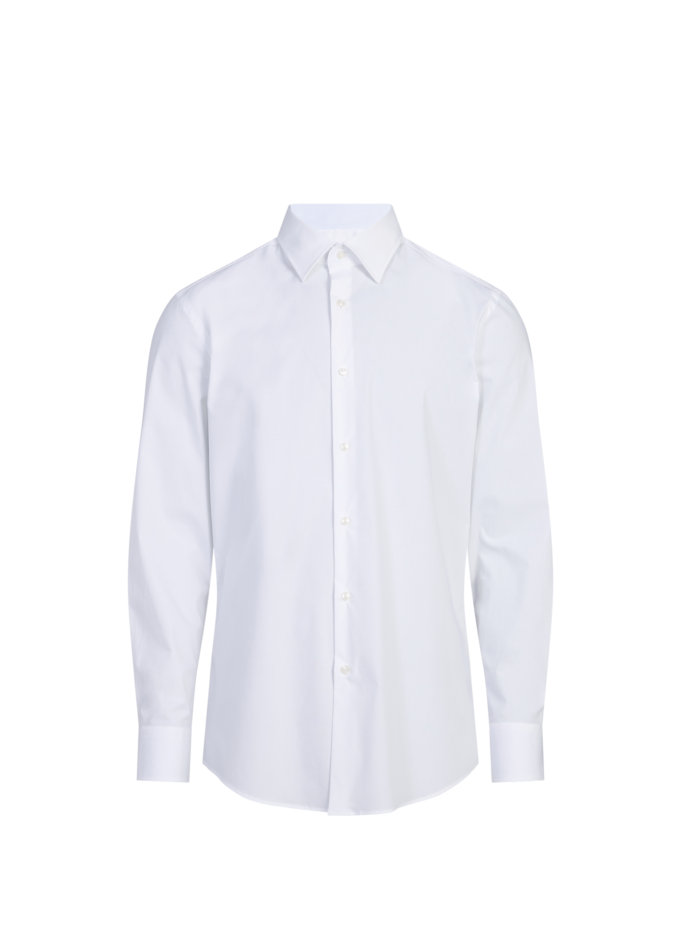 Chemise unie en coton mélangé  BOSS Blanc