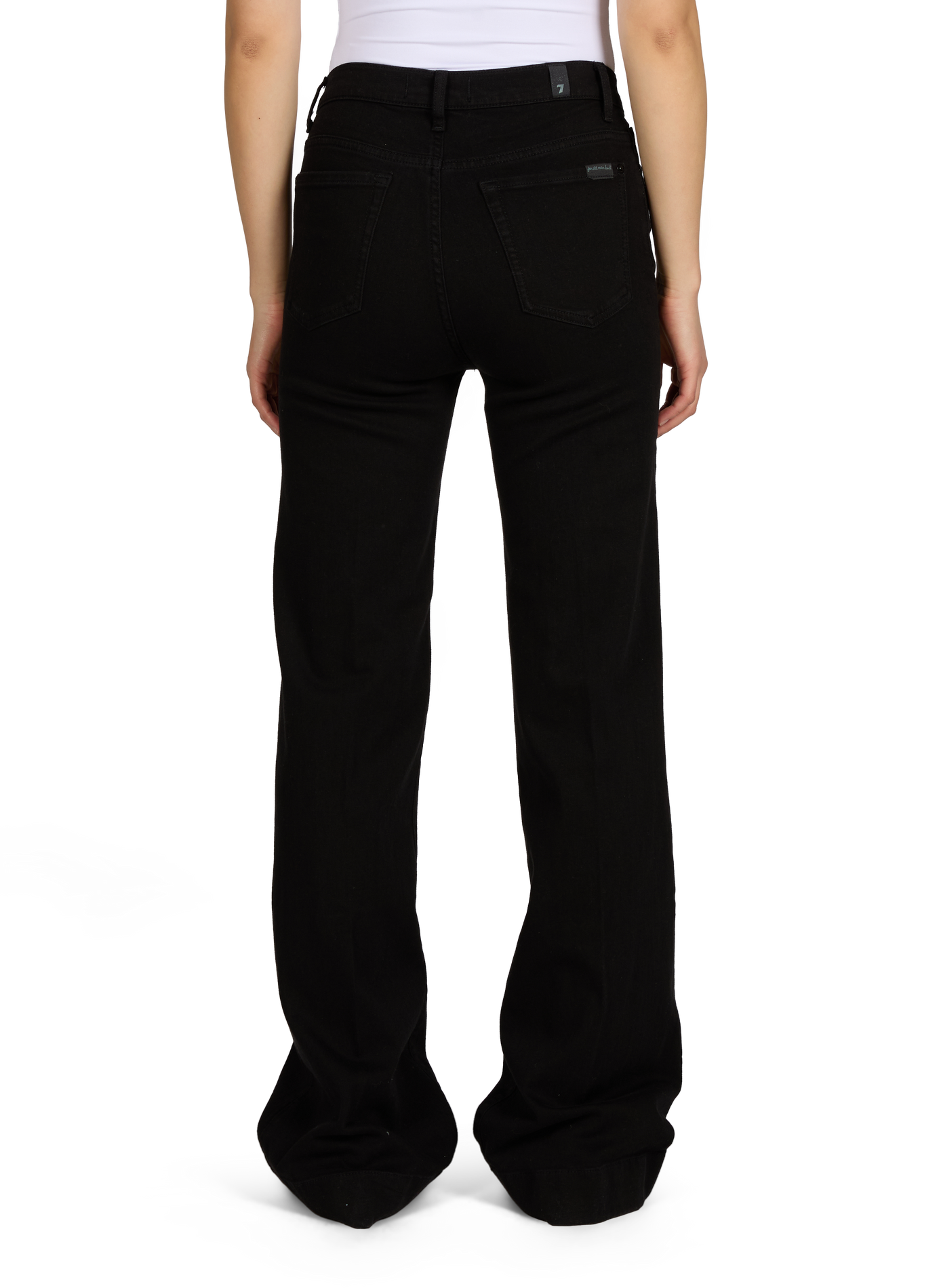 High-waisted Modern Dojo jeans in blended cotton 7 FOR ALL MANKIND Black