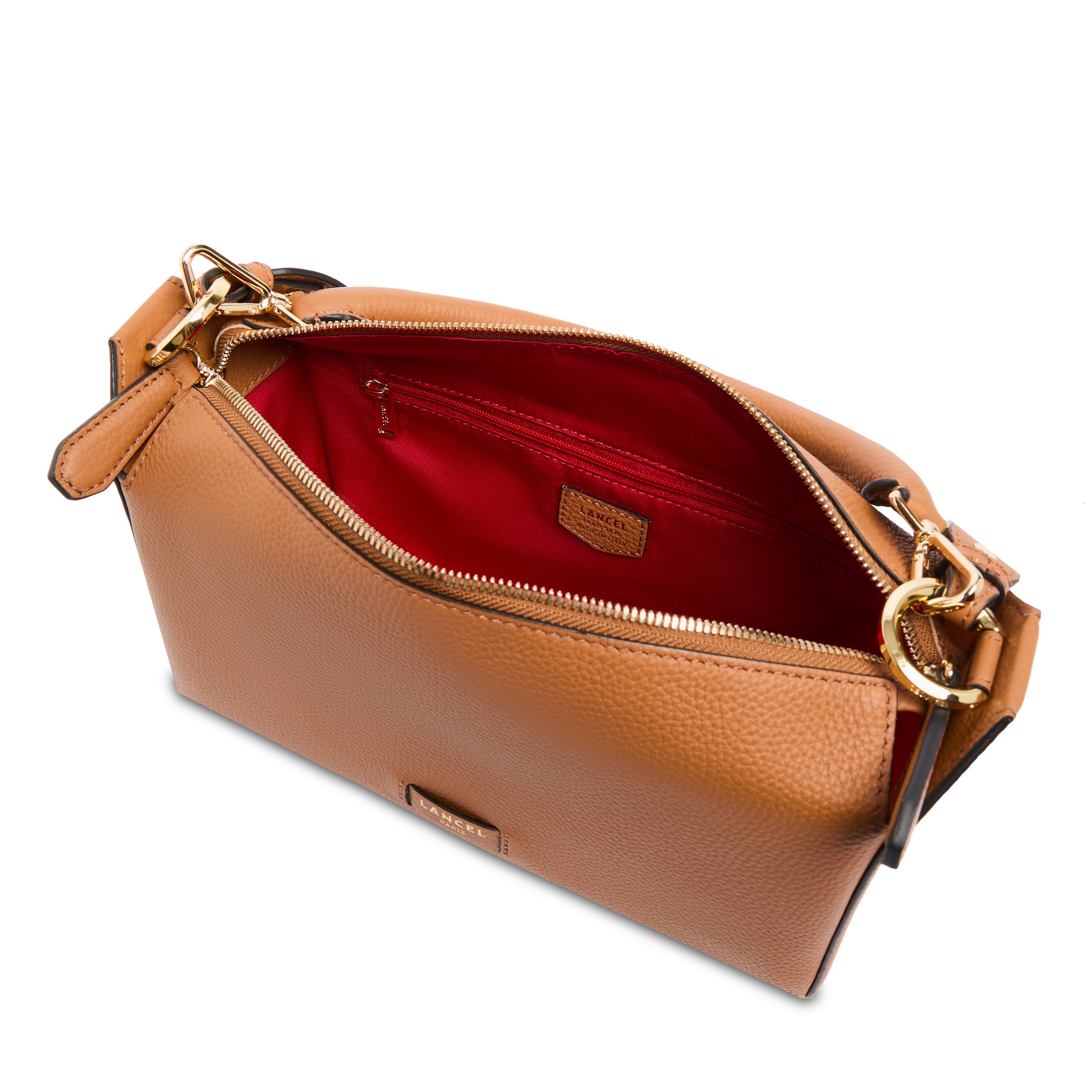 Sac hobo louison de lancel en cuir de vachette graine LANCEL Marron