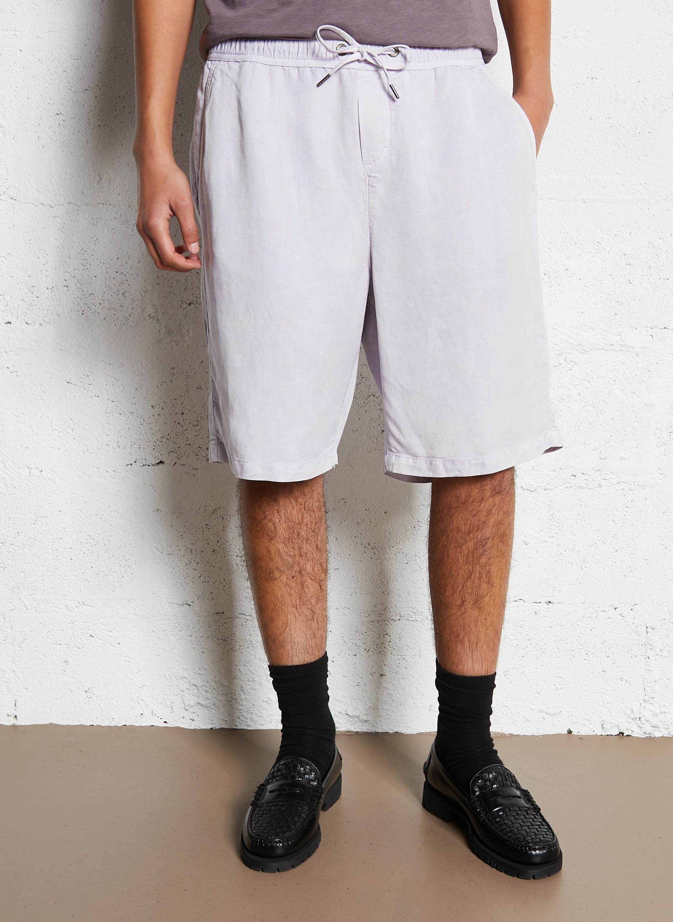 Bermuda casual droit uni IKKS Violet