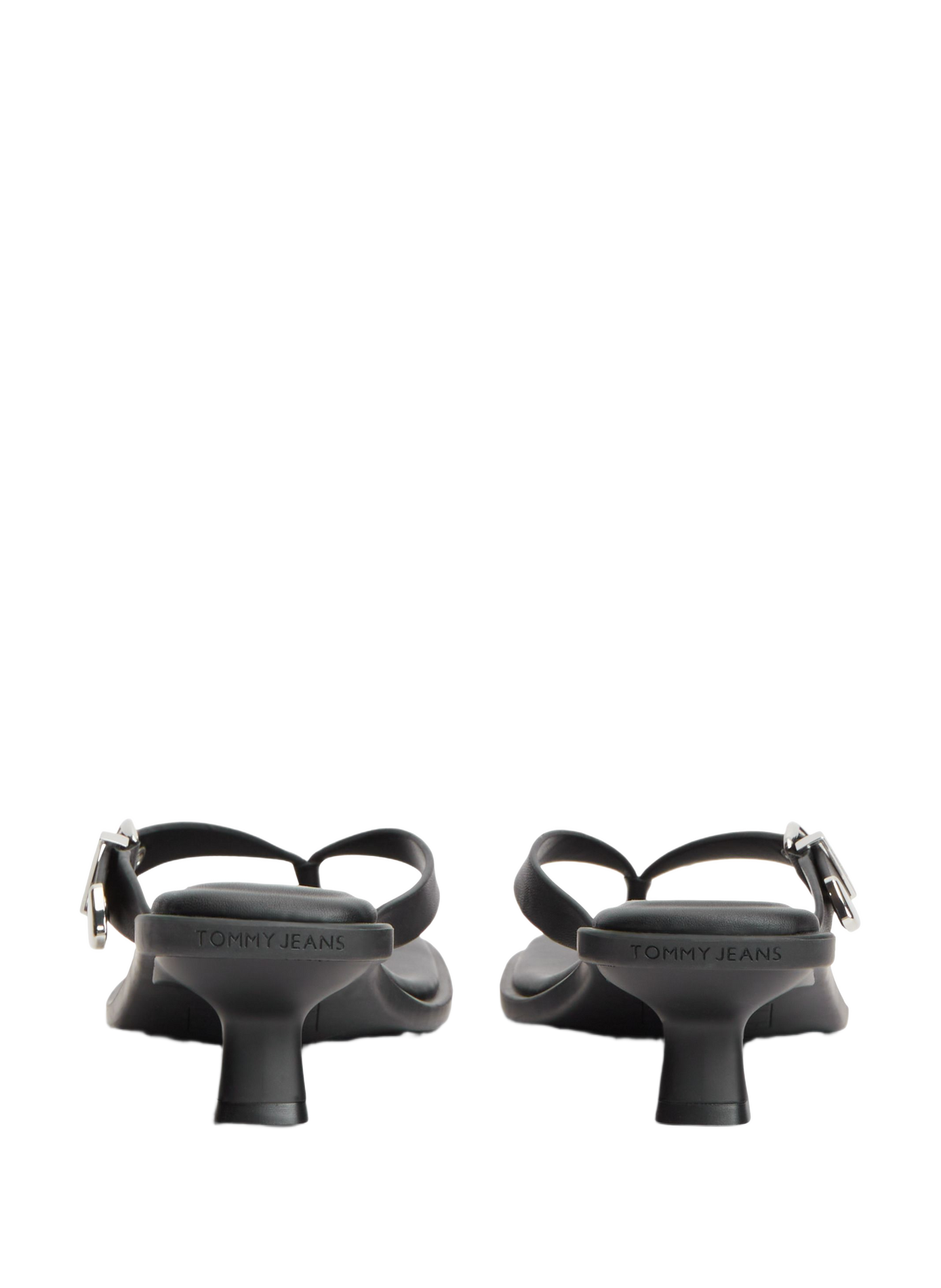 Leather heeled sandals TOMMY HILFIGER Black