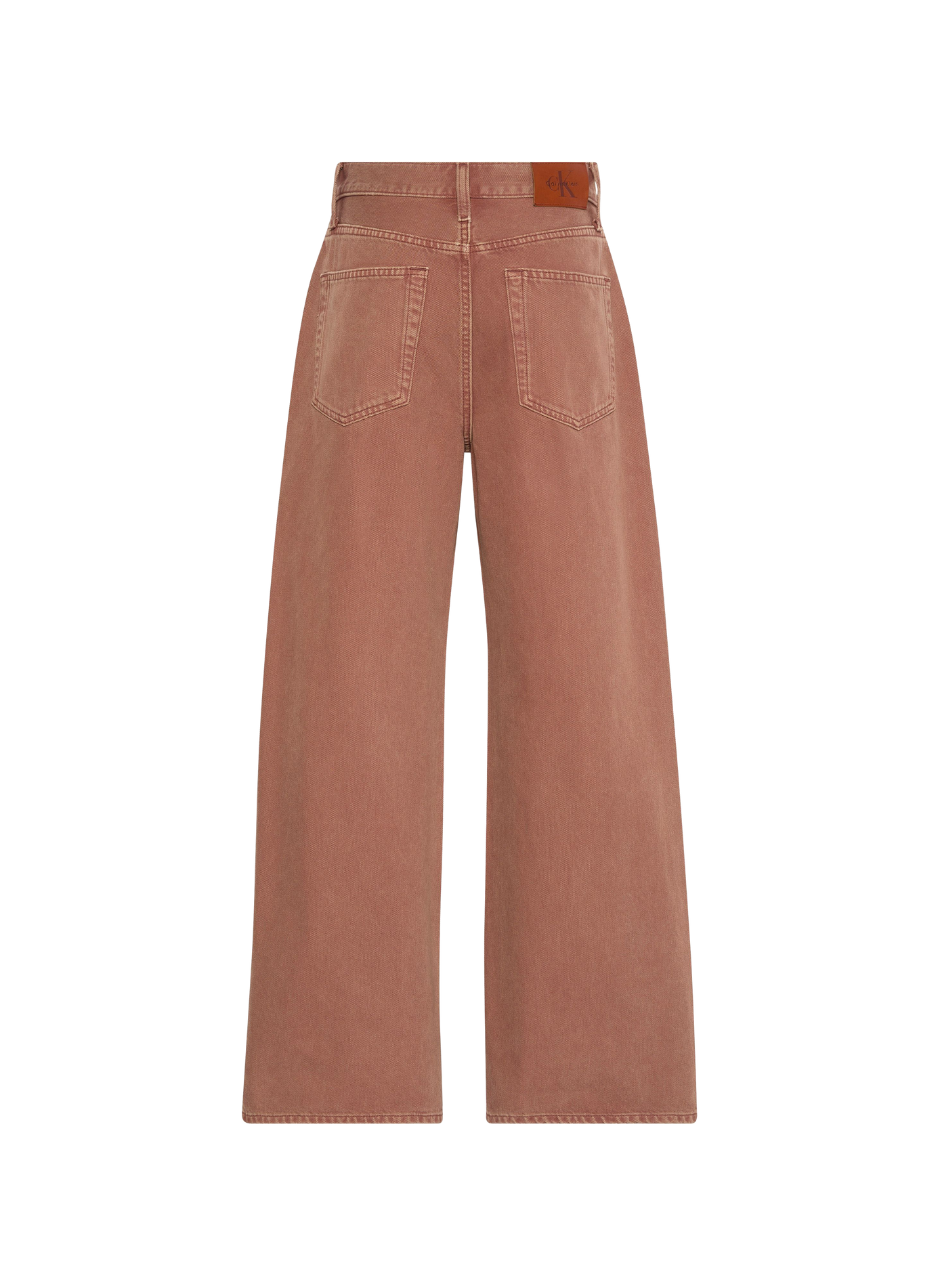Wide cotton jeans CALVIN KLEIN Orange