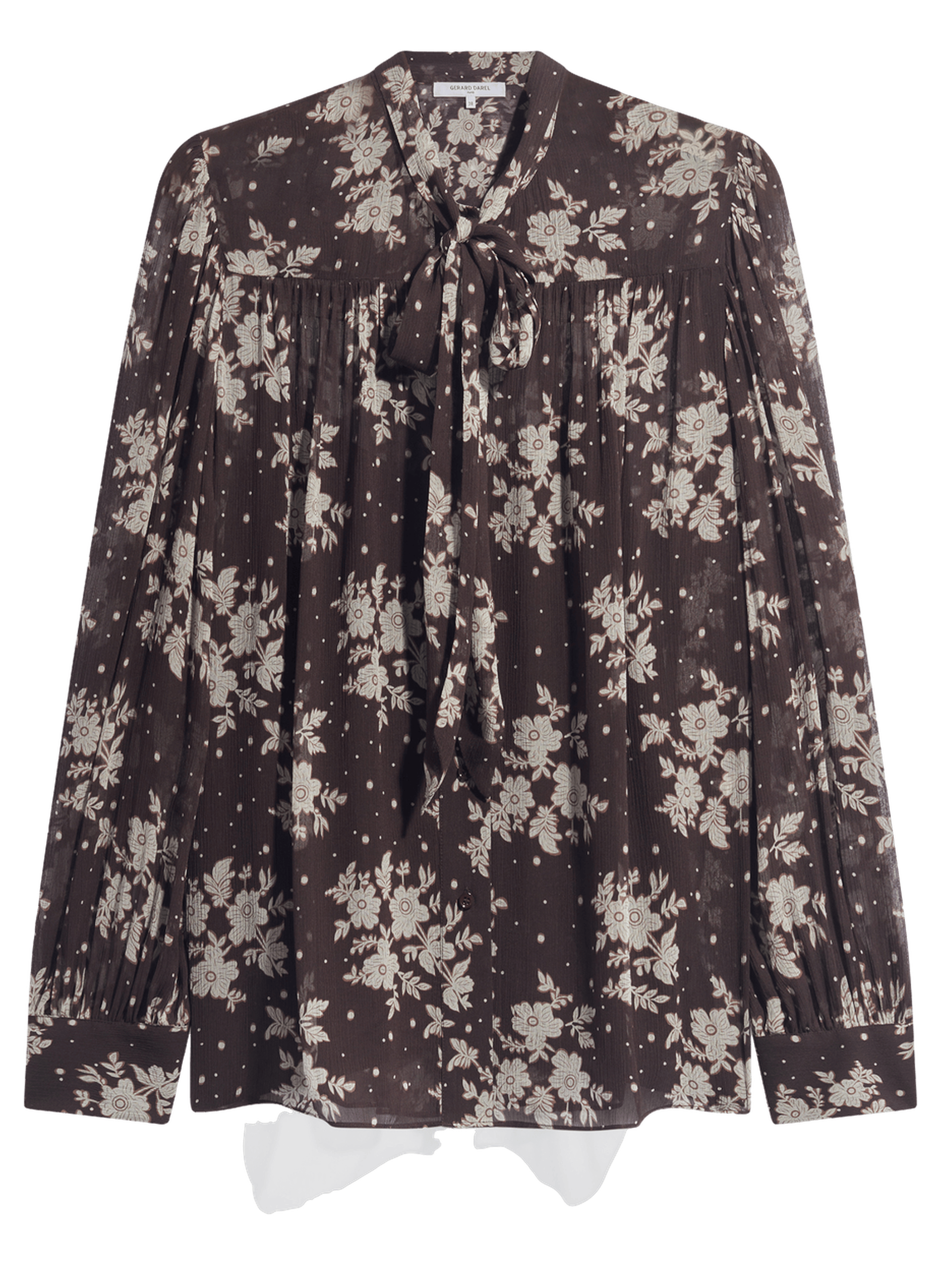 Chemise en mousseline imprimée - loa GERARD DAREL Marron
