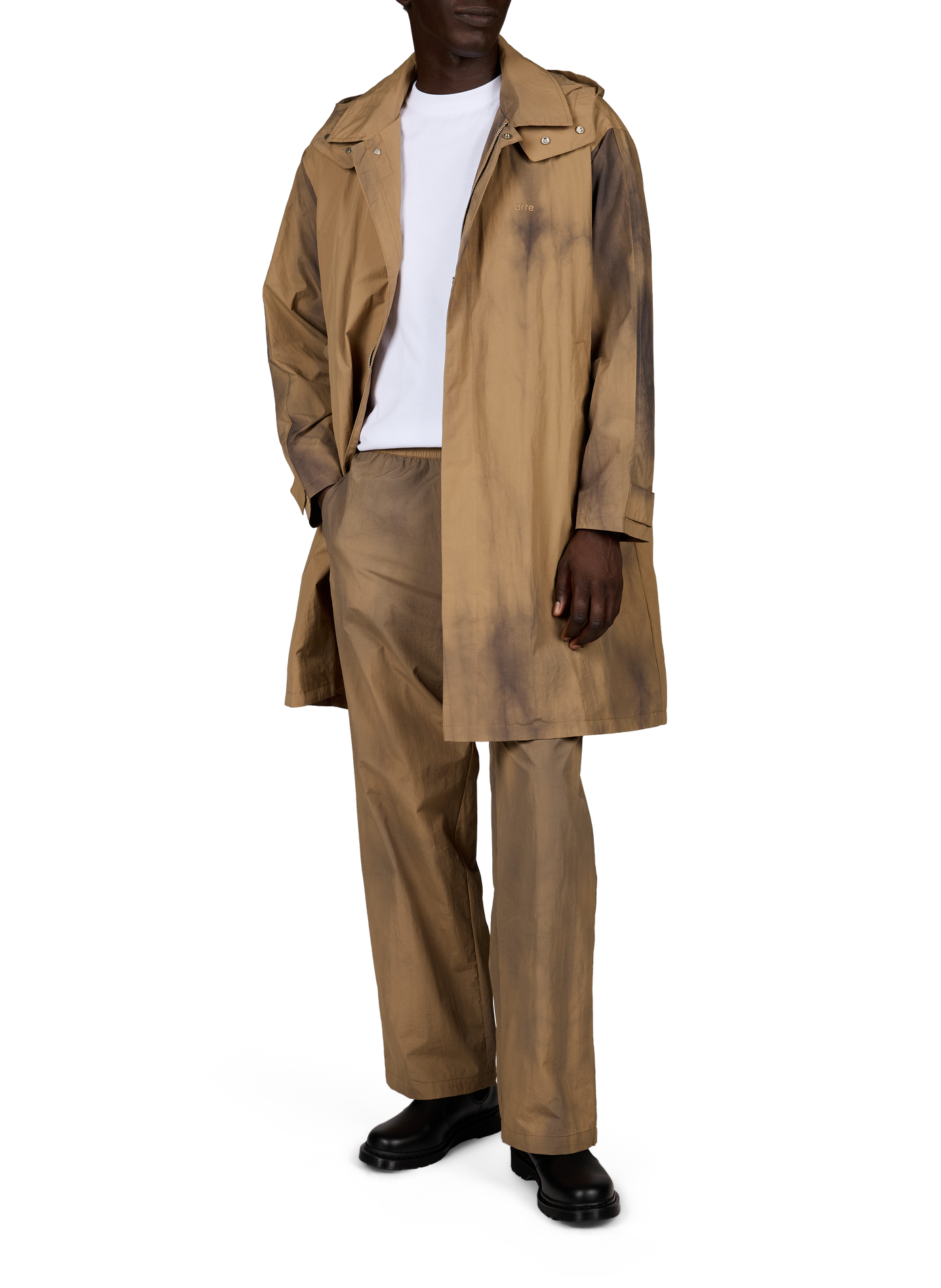 Straight pants with elastic waist | Brown ARTE ANTWERP Men