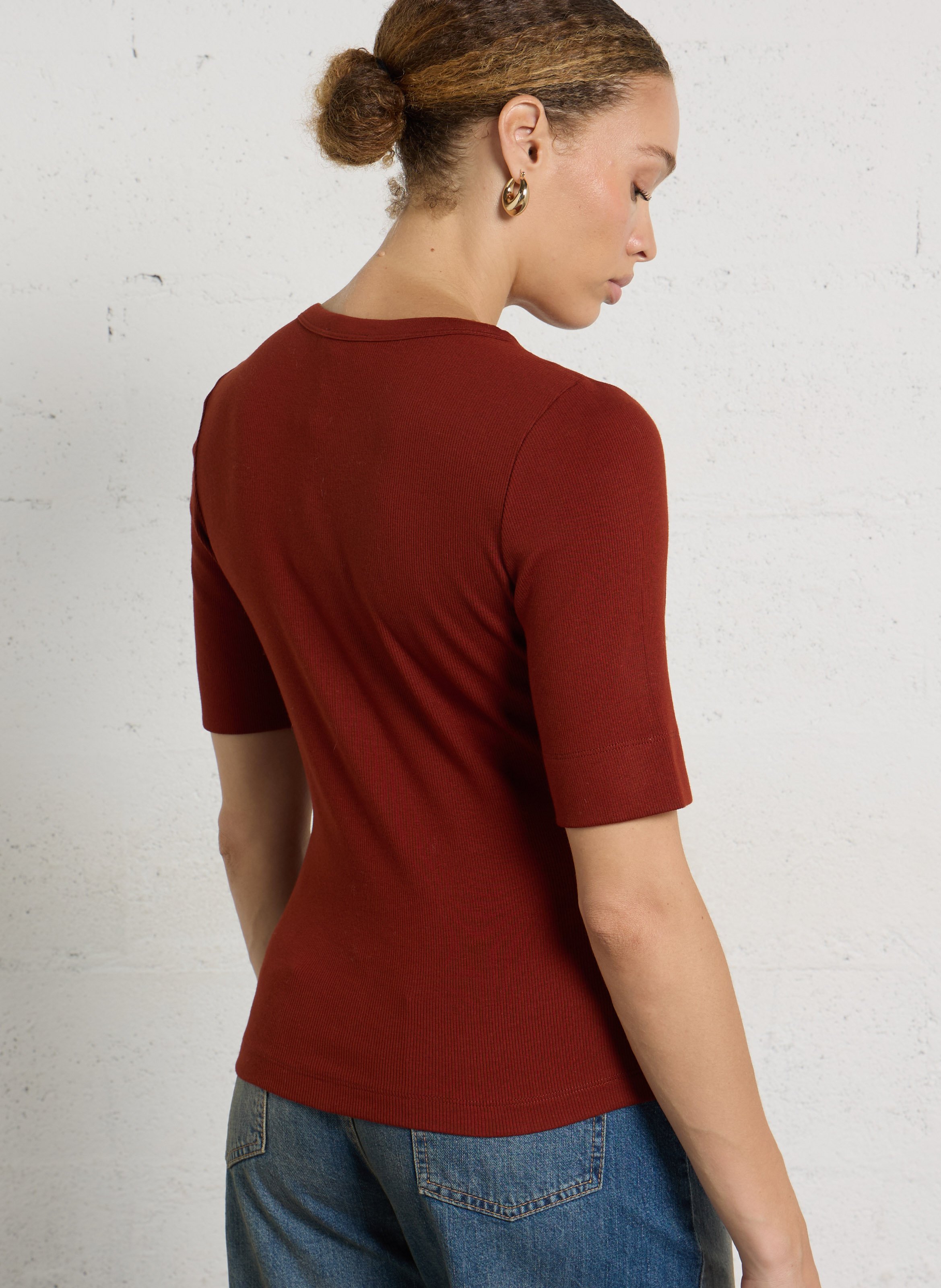 Tee-shirt droit col rond tessy MAISON 123 Rouge