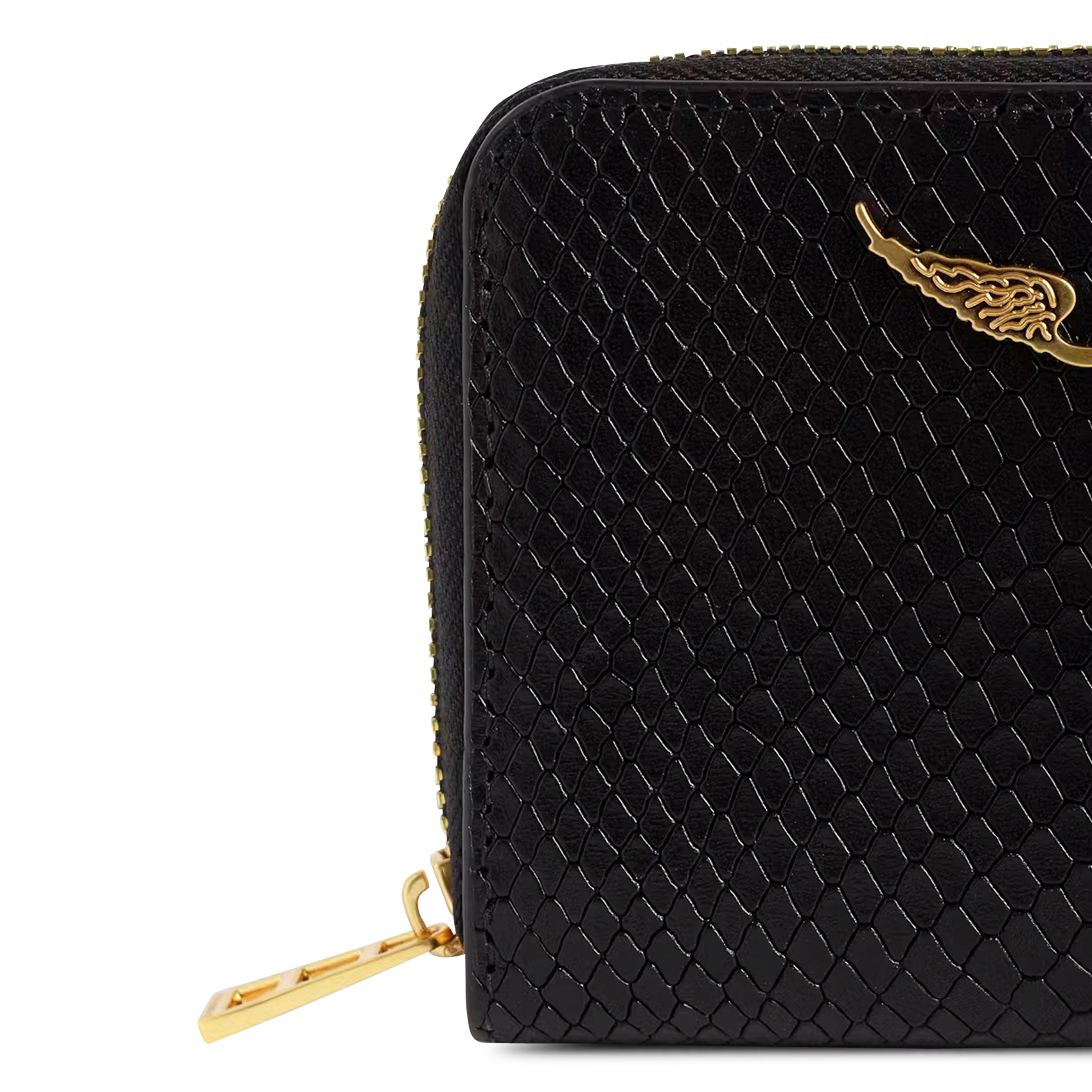 Effen leren miniportemonnee ZADIG&VOLTAIRE Zwart
