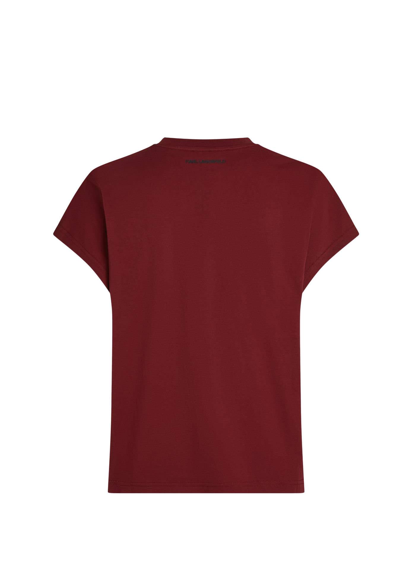 T-shirt droit à logo en coton KARL LAGERFELD Red