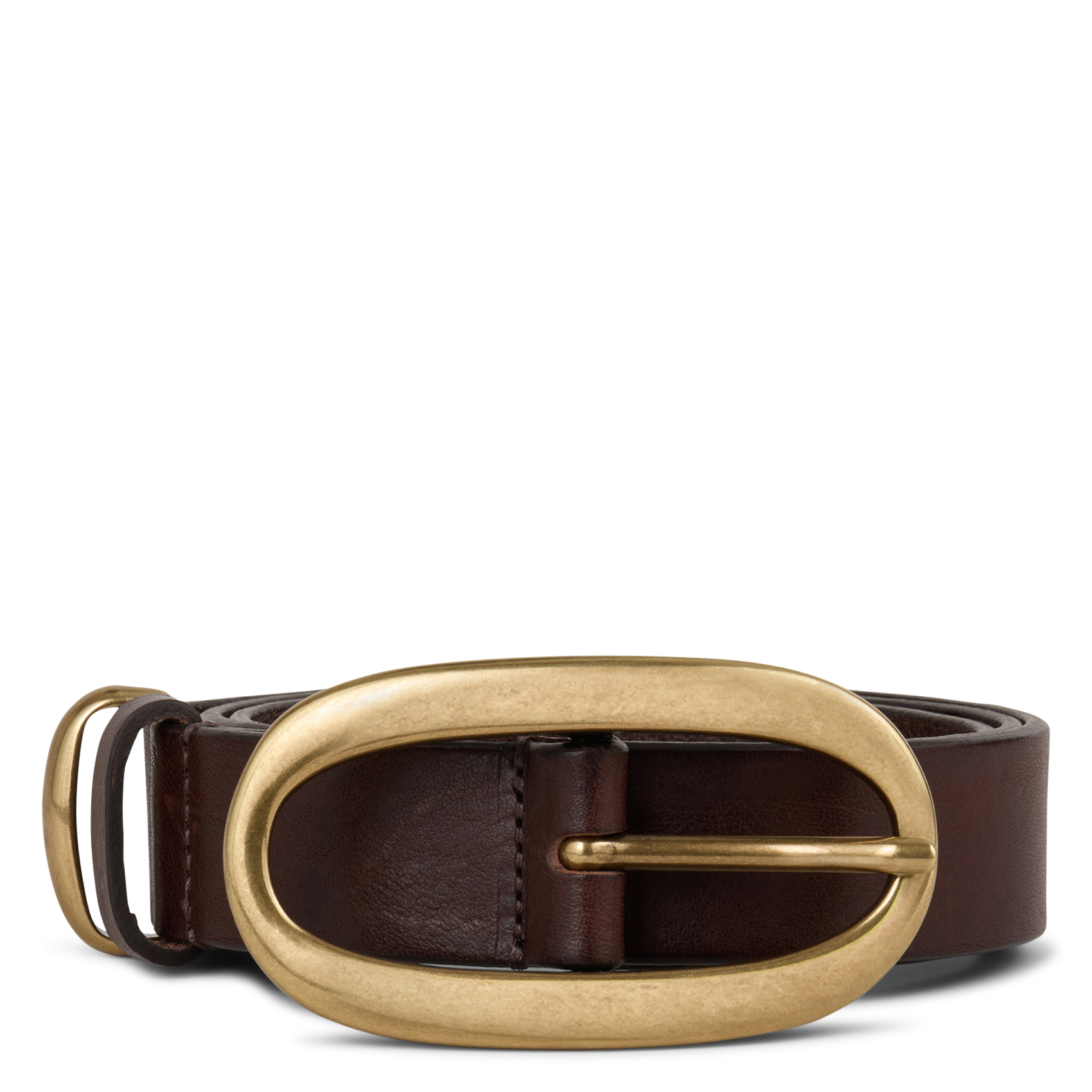 Ceinture à boucle en cuir bastian BA&SH Marron