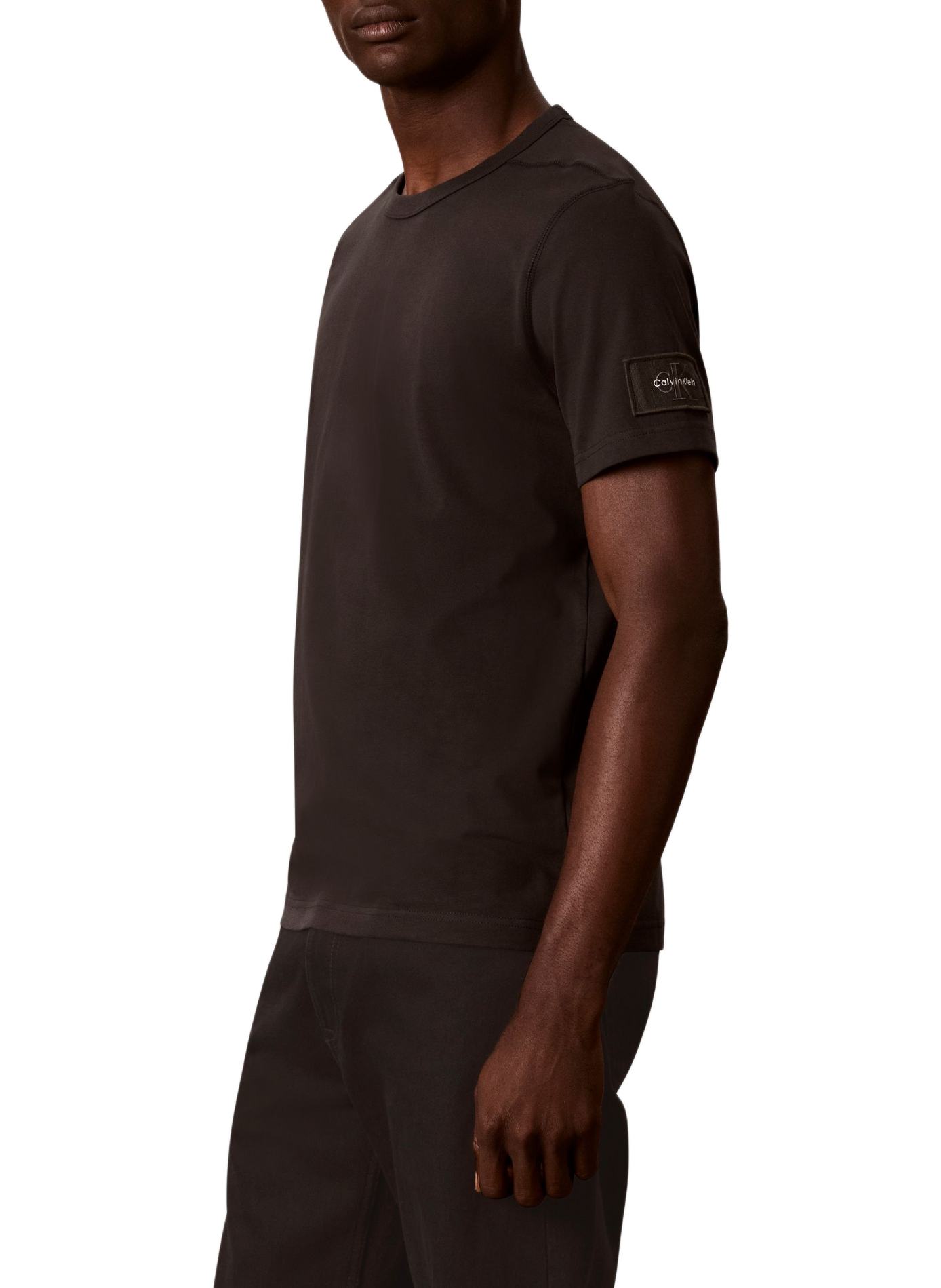 T-shirt manches courtes en coton CALVIN KLEIN Schwarz