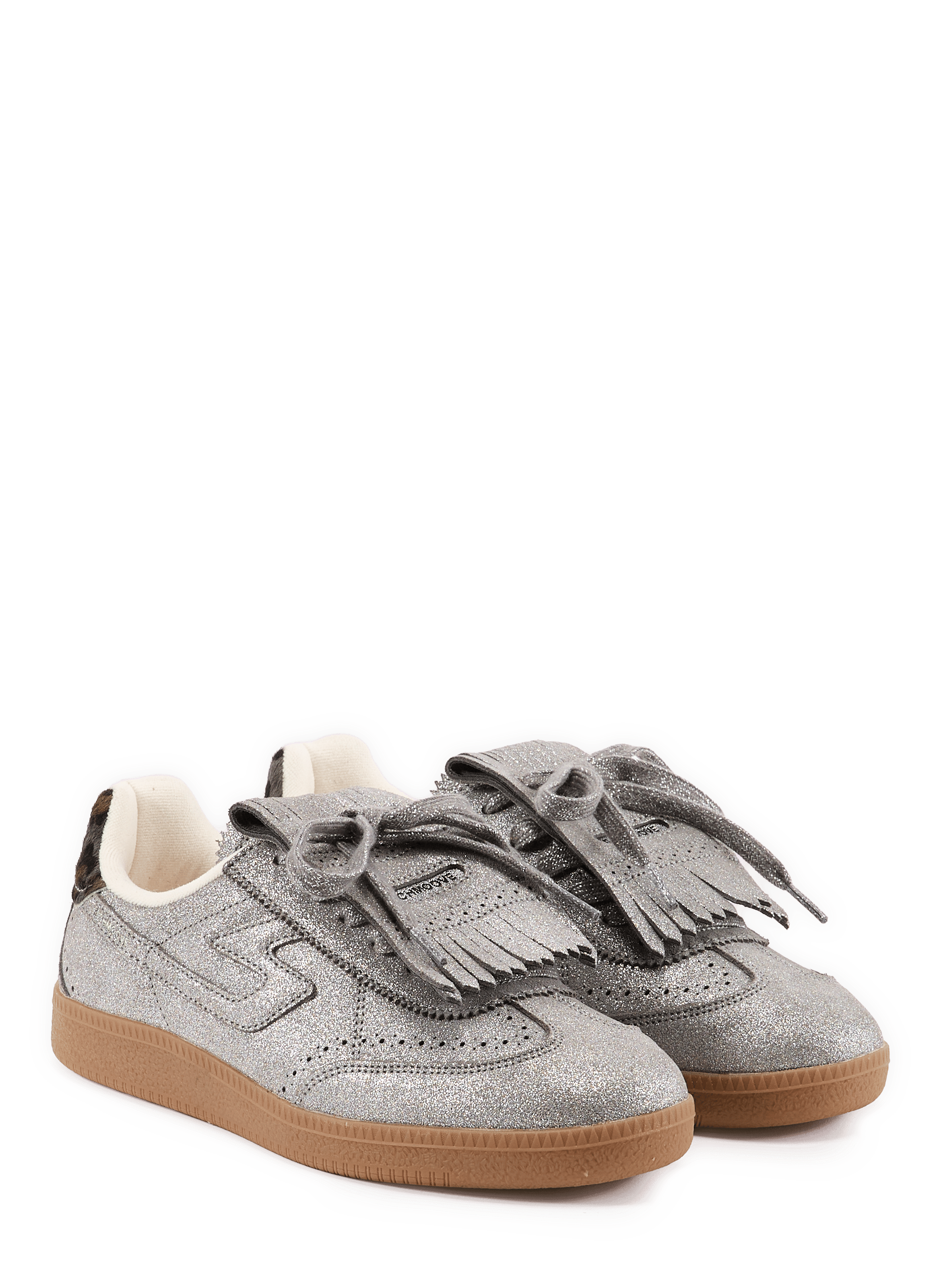Baskets basses en cuir pailleté SCHMOOVE Silber