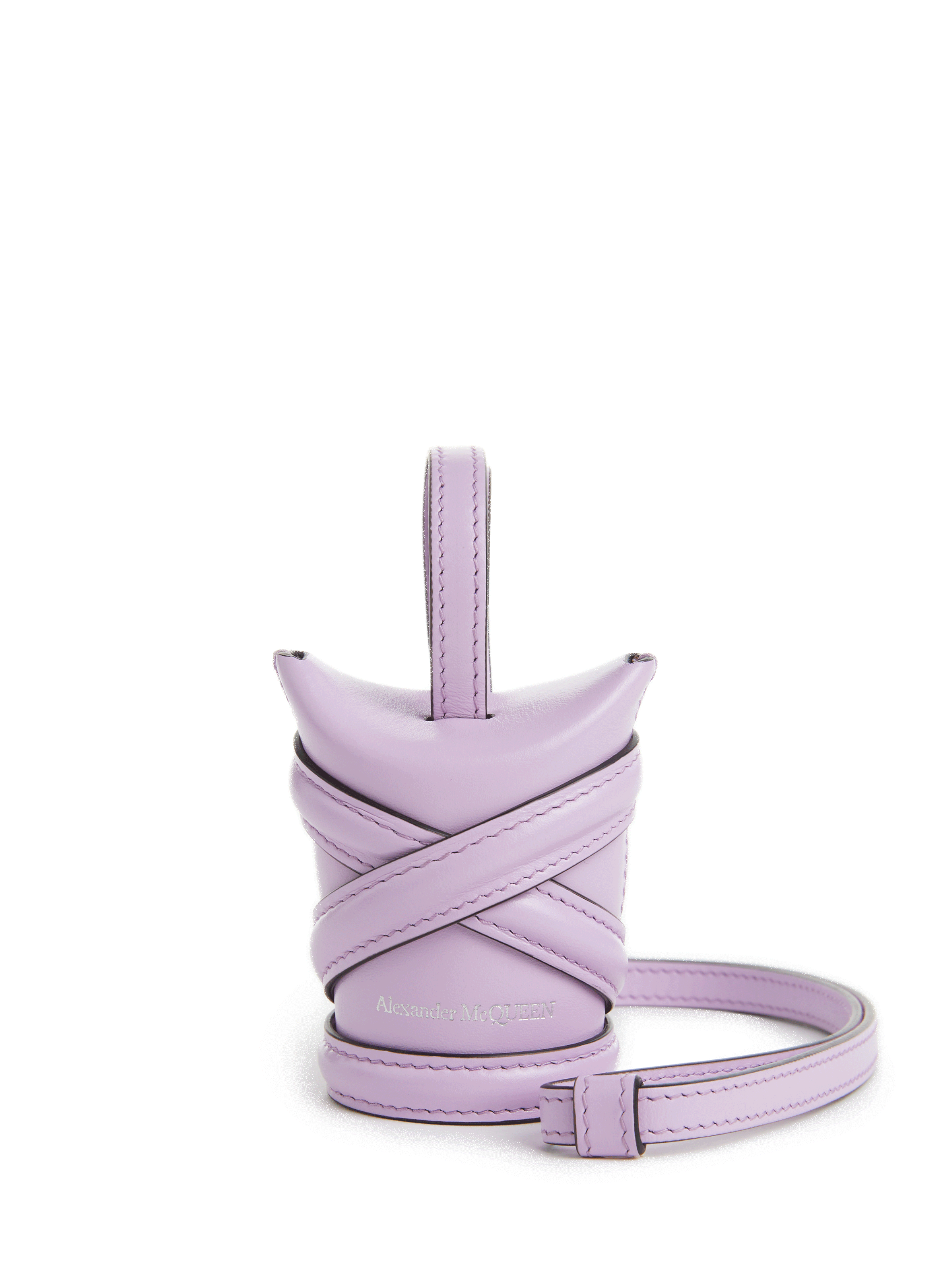 ALEXANDER MCQUEEN Leather keyring Purple
