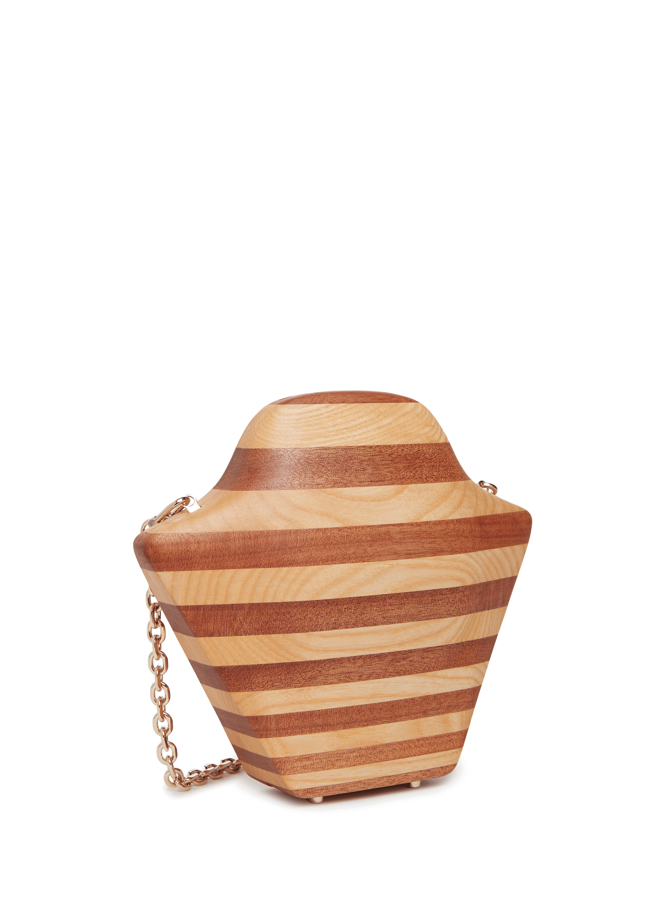 Wooden handbag SABRY MAROUF Brown