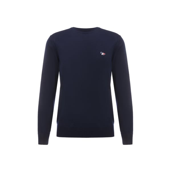 Pull col rond en laine