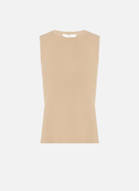Gisele sleeveless ribbed knit top TIBI Gisele sleeveless ribbed knit top TIBI