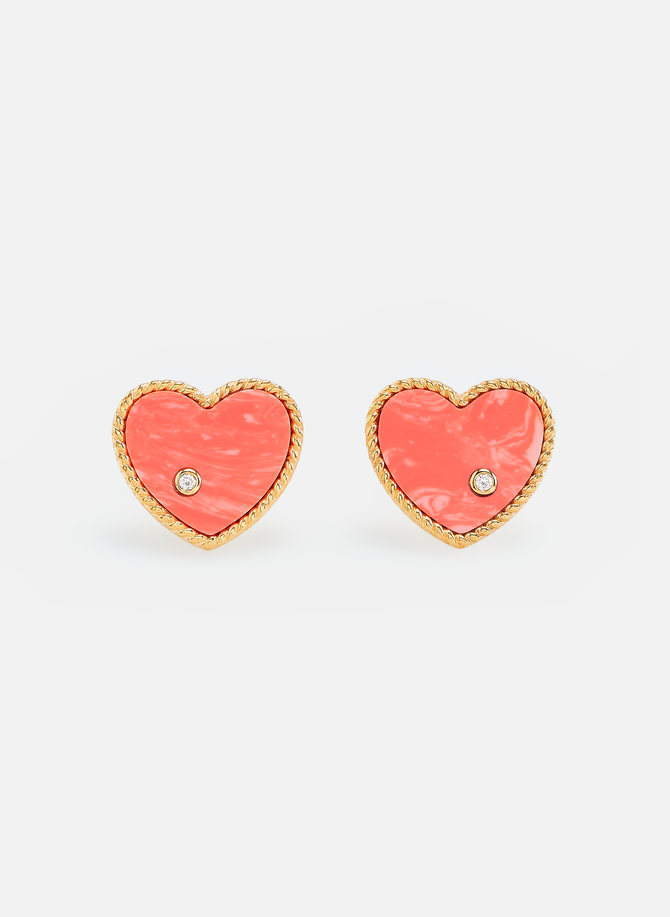 Heart earrings in gold YVONNE LÉON